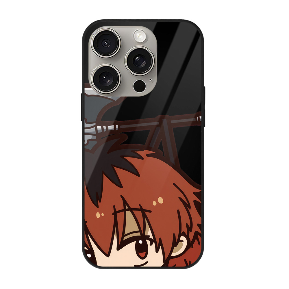 （画像用） 葬送のフリーレン Frieren 【iPhone15Pro対応】スマホケース 耐衝撃＆黄変防止 背面ガラス