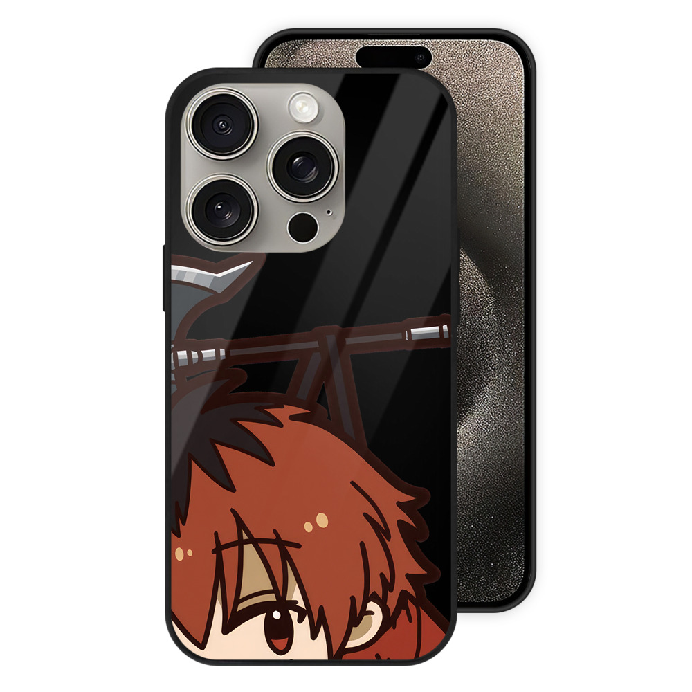 （画像用） 葬送のフリーレン Frieren 【iPhone15Pro対応】スマホケース 耐衝撃＆黄変防止 背面ガラス