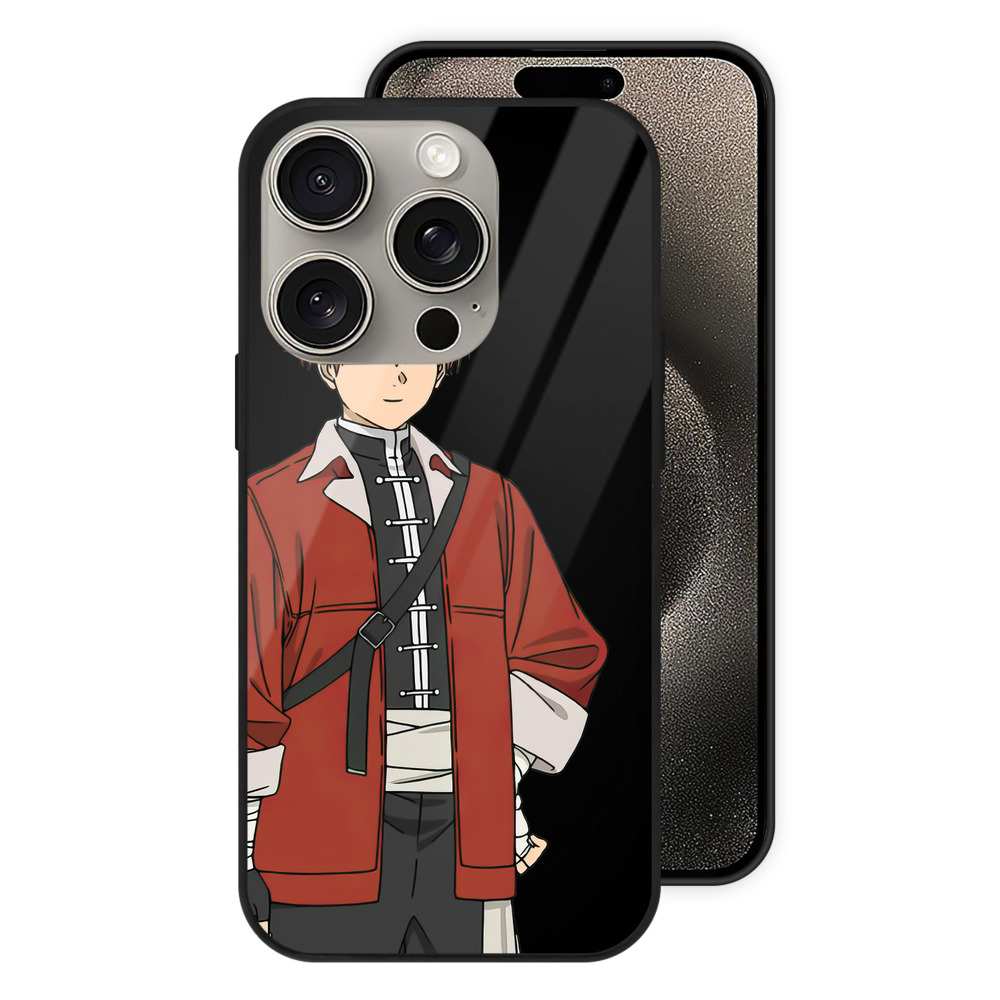 （画像用） 葬送のフリーレン Frieren 【iPhone15Pro対応】スマホケース 耐衝撃＆黄変防止 背面ガラス