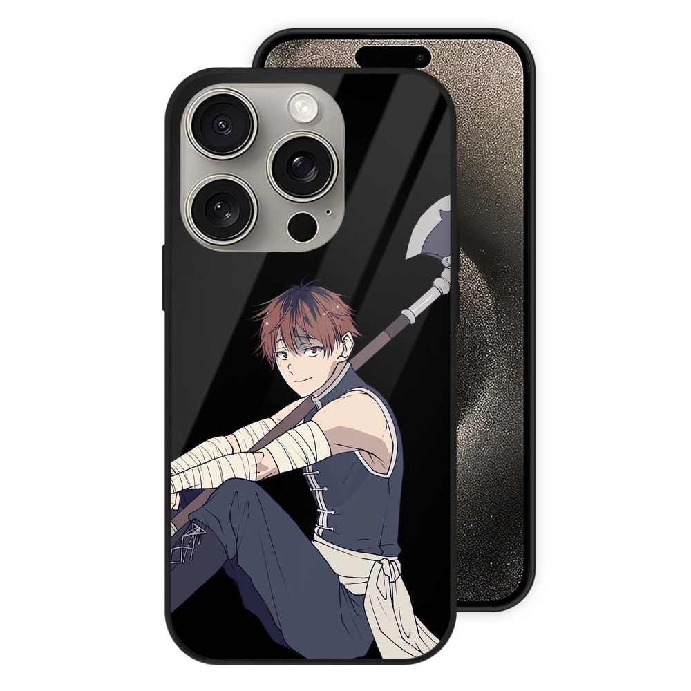（画像用） 葬送のフリーレン Frieren 【iPhone15Pro対応】スマホケース 耐衝撃＆黄変防止 背面ガラス
