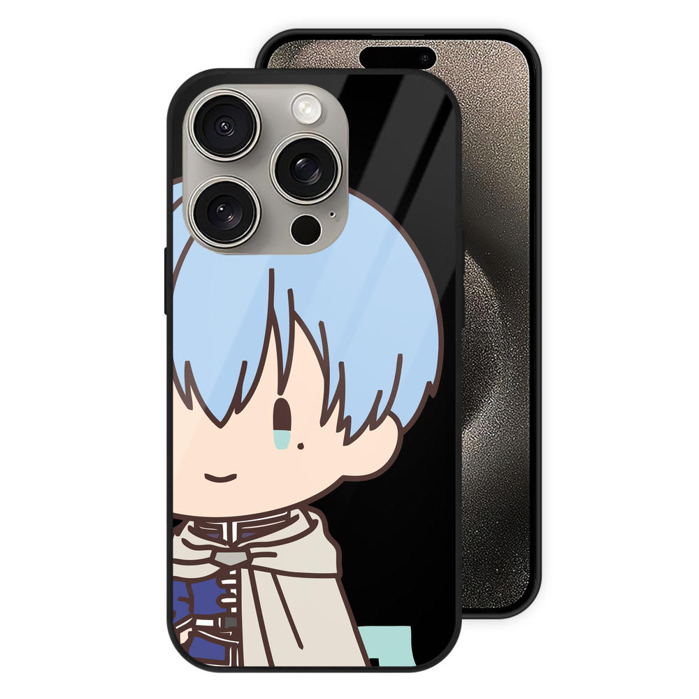 （画像用） 葬送のフリーレン Frieren 【iPhone15Pro対応】スマホケース 耐衝撃＆黄変防止 背面ガラス