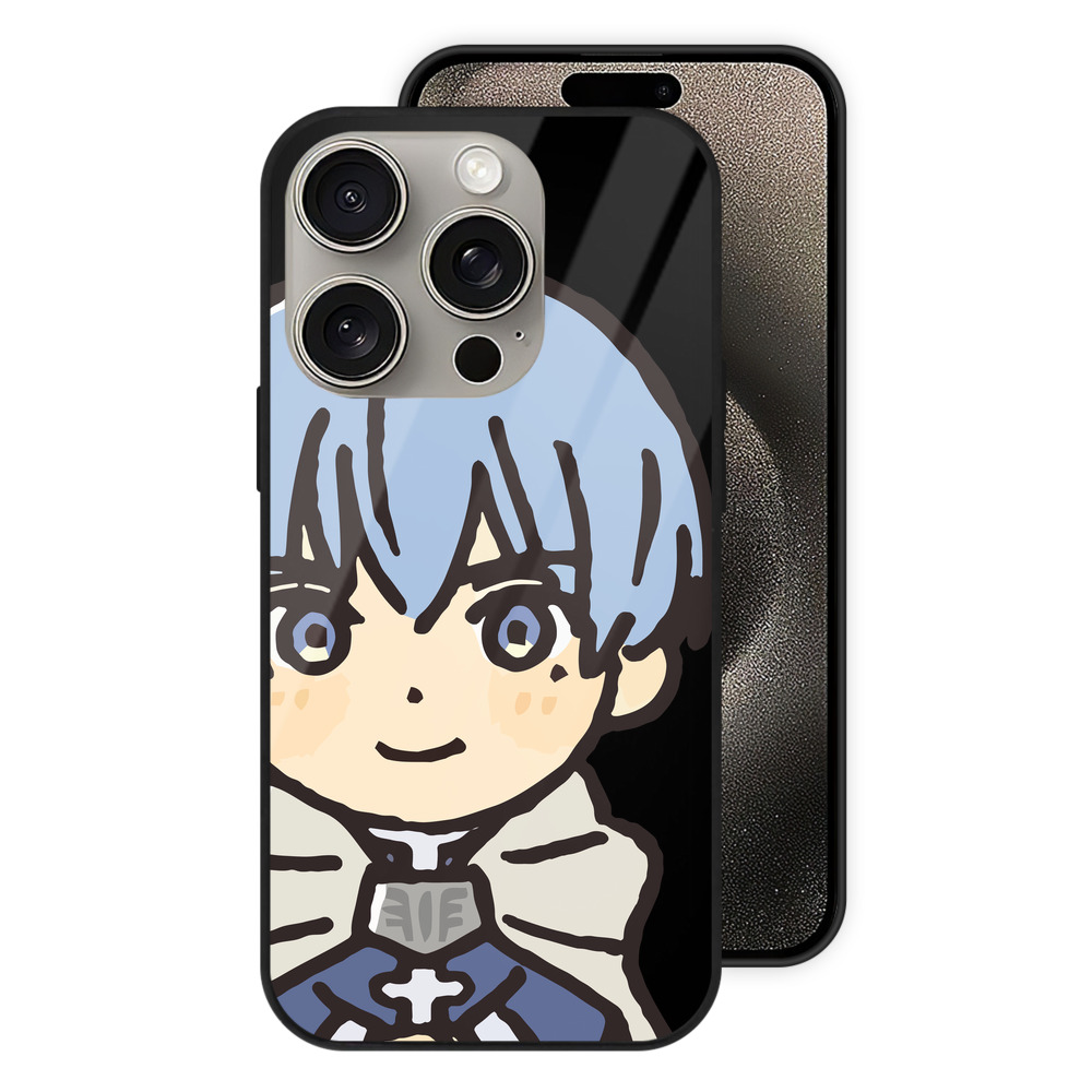 （画像用） 葬送のフリーレン Frieren 【iPhone15Pro対応】スマホケース 耐衝撃＆黄変防止 背面ガラス
