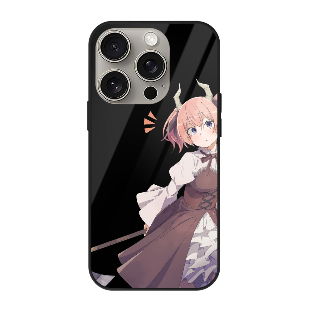 （画像用） 葬送のフリーレン Frieren 【iPhone15Pro対応】スマホケース 耐衝撃＆黄変防止 背面ガラス