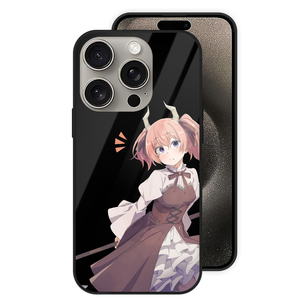 （画像用） 葬送のフリーレン Frieren 【iPhone15Pro対応】スマホケース 耐衝撃＆黄変防止 背面ガラス
