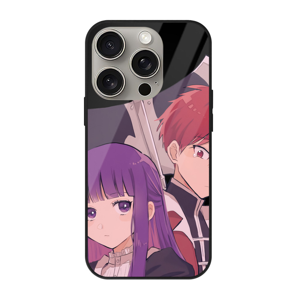 （画像用） 葬送のフリーレン Frieren 【iPhone15Pro対応】スマホケース 耐衝撃＆黄変防止 背面ガラス