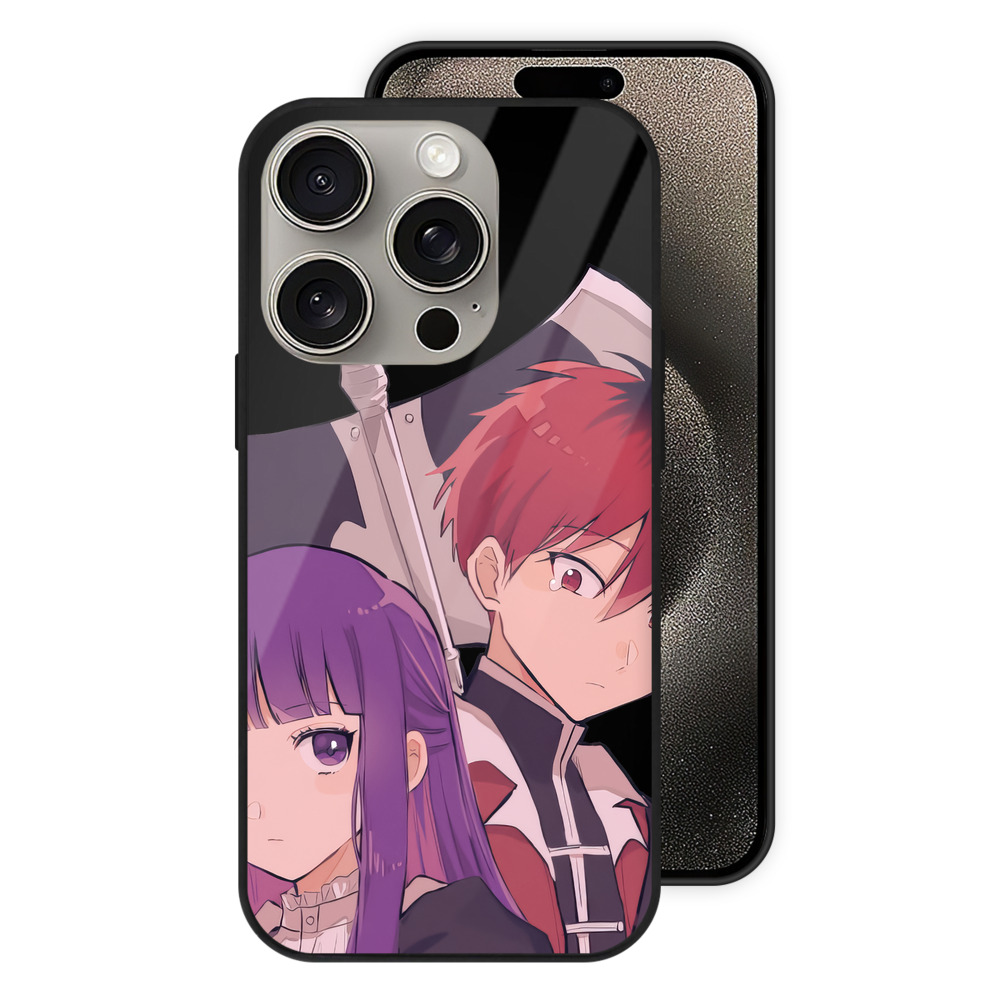 （画像用） 葬送のフリーレン Frieren 【iPhone15Pro対応】スマホケース 耐衝撃＆黄変防止 背面ガラス