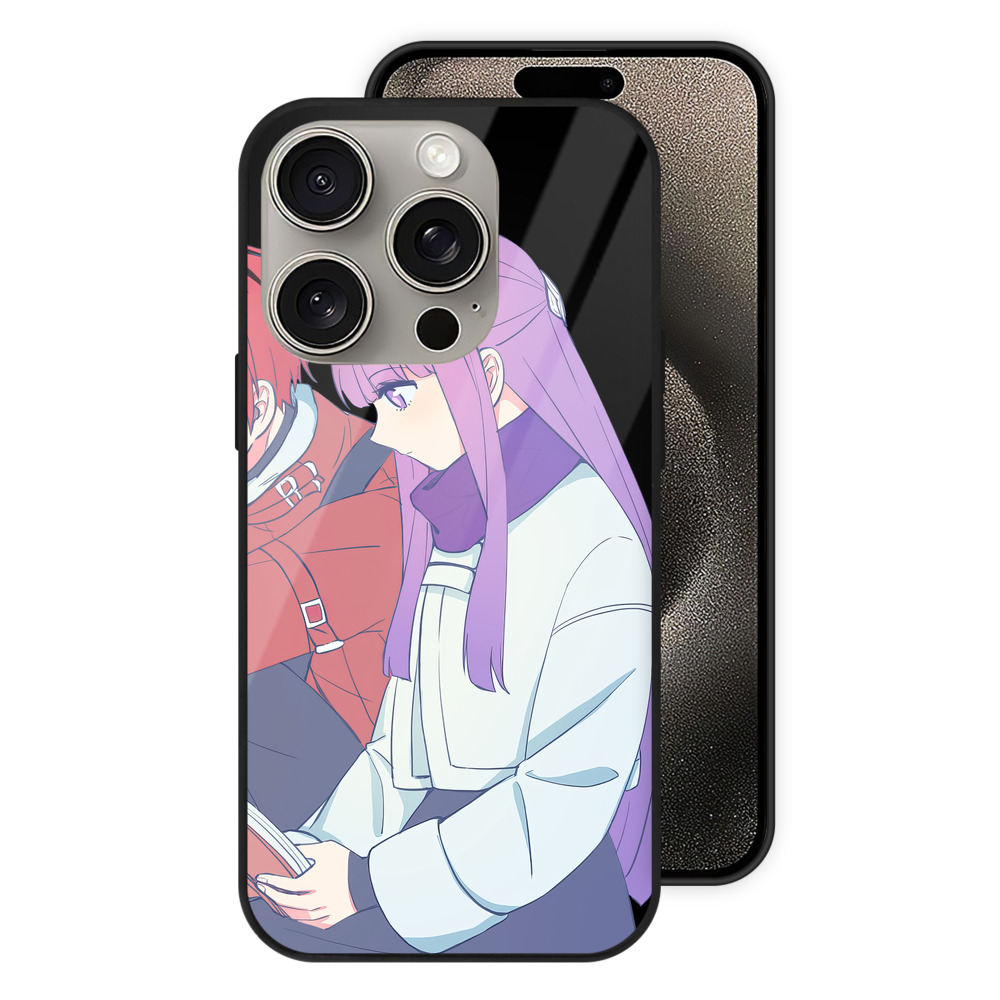 （画像用） 葬送のフリーレン Frieren 【iPhone15Pro対応】スマホケース 耐衝撃＆黄変防止 背面ガラス