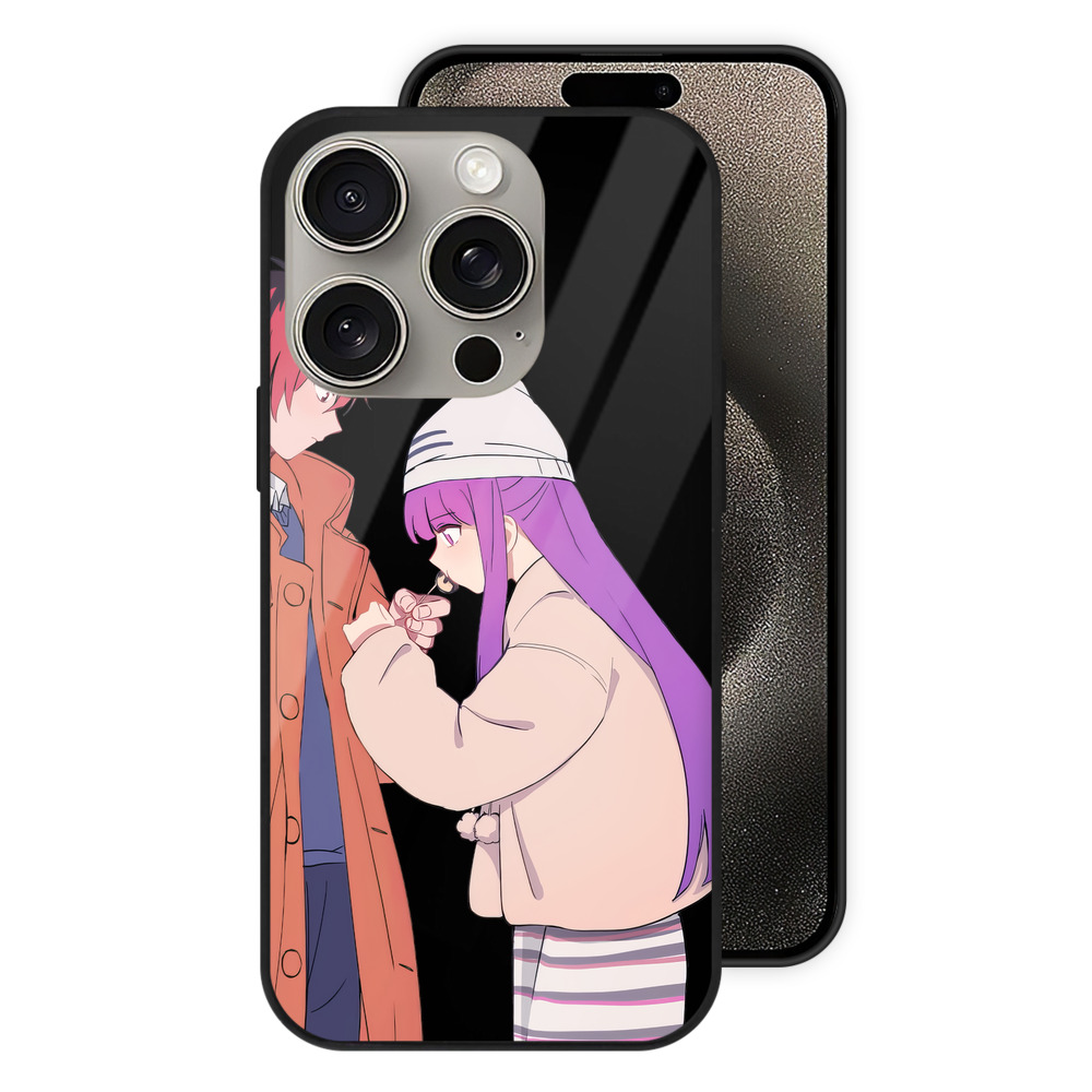 （画像用） 葬送のフリーレン Frieren 【iPhone15Pro対応】スマホケース 耐衝撃＆黄変防止 背面ガラス
