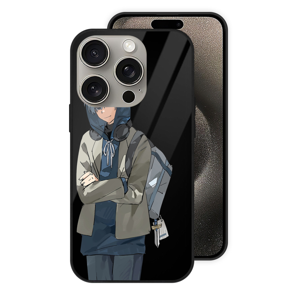（画像用） 葬送のフリーレン Frieren 【iPhone15Pro対応】スマホケース 耐衝撃＆黄変防止 背面ガラス