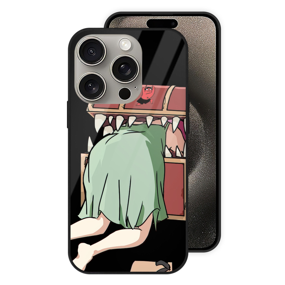 （画像用） 葬送のフリーレン Frieren 【iPhone15Pro対応】スマホケース 耐衝撃＆黄変防止 背面ガラス