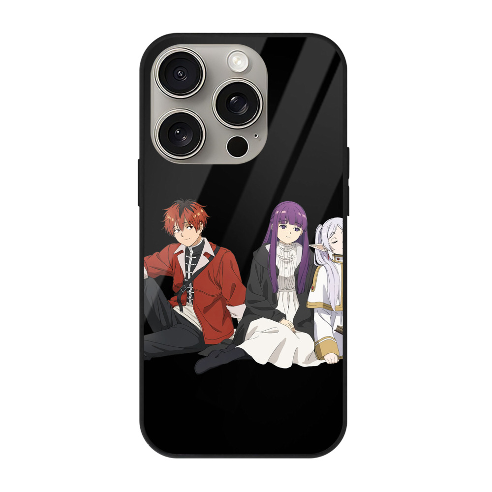 （画像用） 葬送のフリーレン Frieren 【iPhone15Pro対応】スマホケース 耐衝撃＆黄変防止 背面ガラス