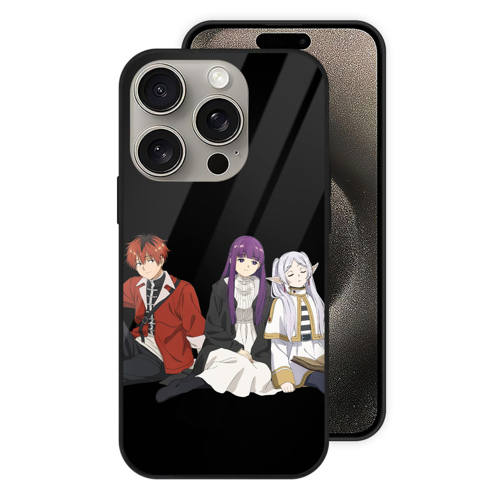 （画像用） 葬送のフリーレン Frieren 【iPhone15Pro対応】スマホケース 耐衝撃＆黄変防止 背面ガラス