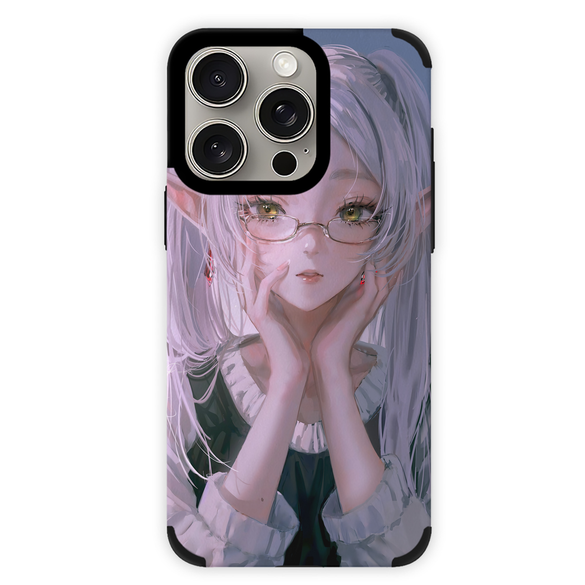（画像用） 葬送のフリーレン Frieren 【iPhone15ProMax対応】 PUレザー スマホケース 耐衝撃＆黄変防止