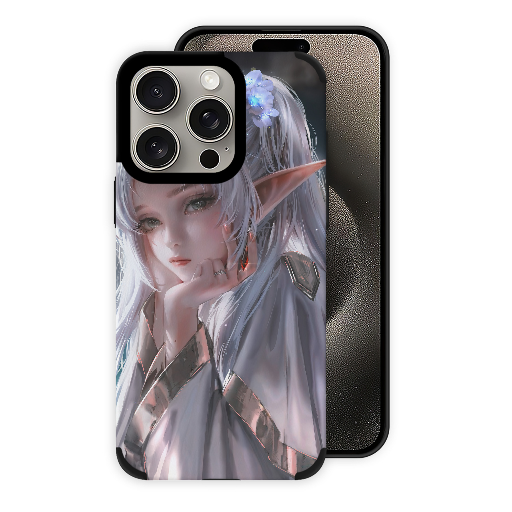 （画像用） 葬送のフリーレン Frieren 【iPhone15ProMax対応】 PUレザー スマホケース 耐衝撃＆黄変防止