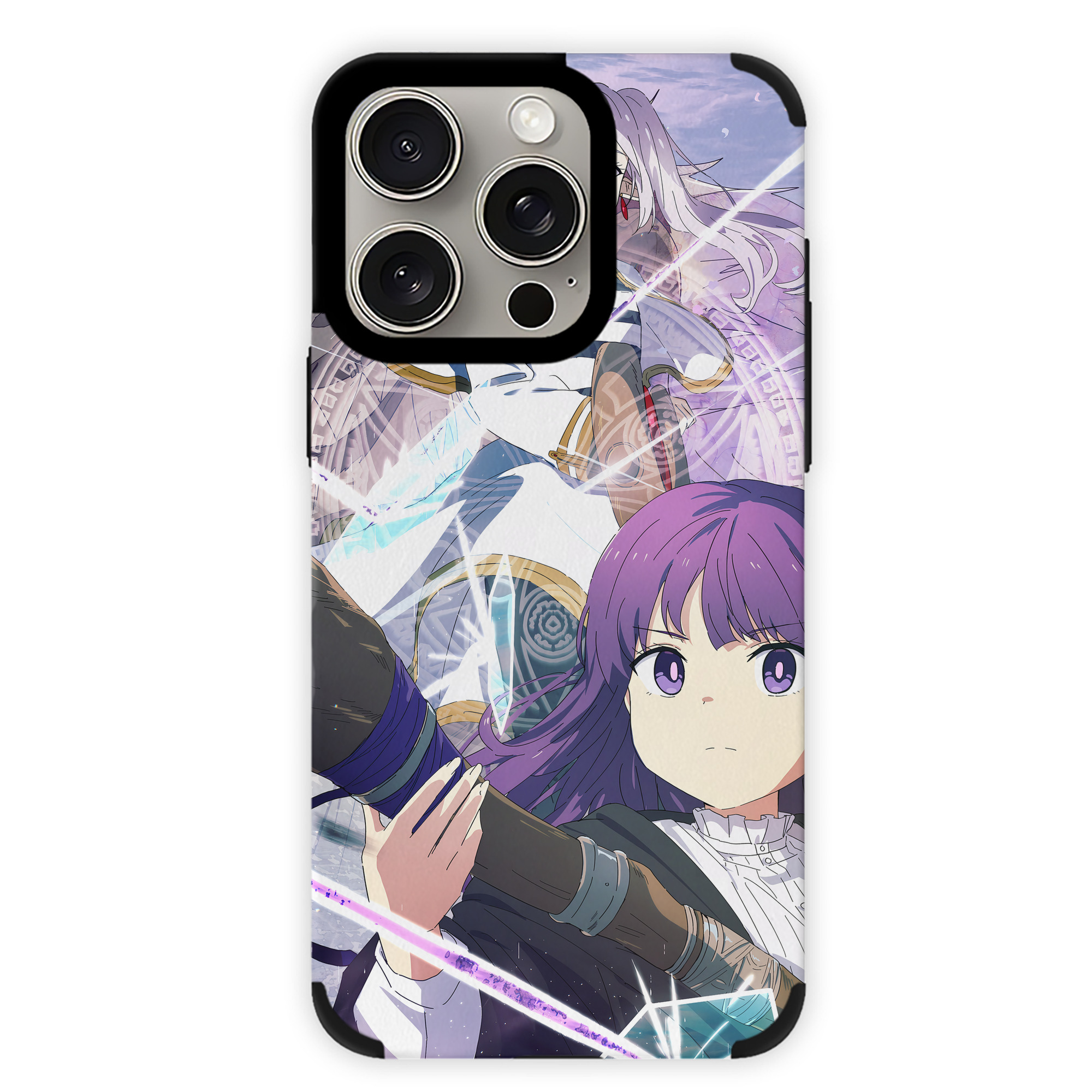 （画像用） 葬送のフリーレン Frieren 【iPhone15ProMax対応】 PUレザー スマホケース 耐衝撃＆黄変防止