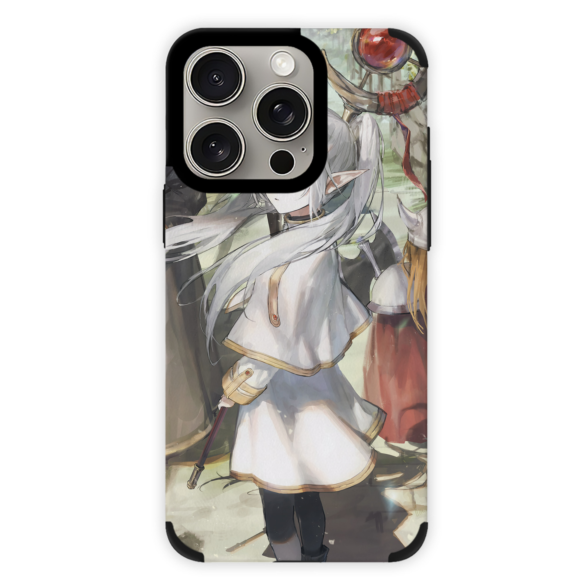 （画像用） 葬送のフリーレン Frieren 【iPhone15ProMax対応】 PUレザー スマホケース 耐衝撃＆黄変防止