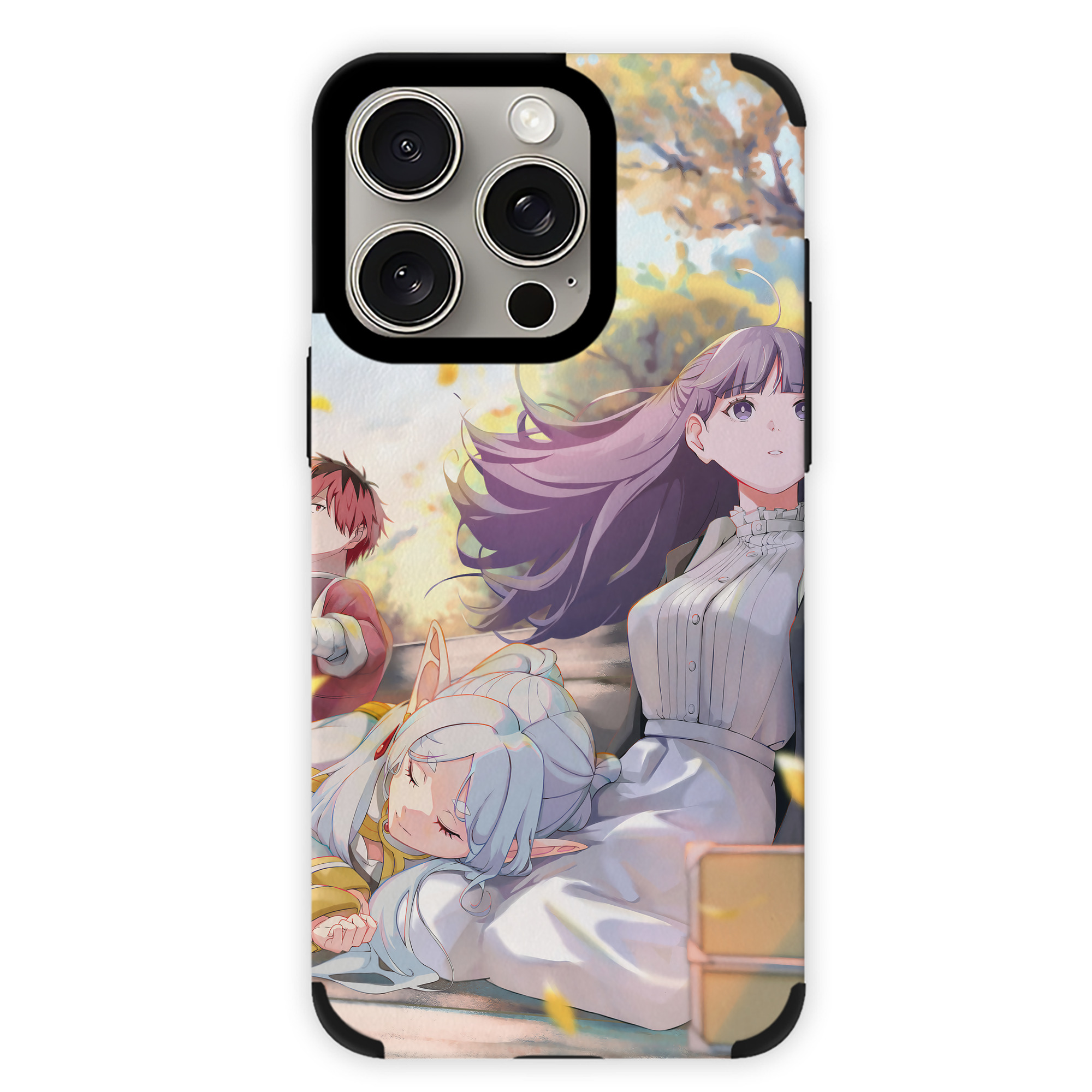 （画像用） 葬送のフリーレン Frieren 【iPhone15ProMax対応】 PUレザー スマホケース 耐衝撃＆黄変防止