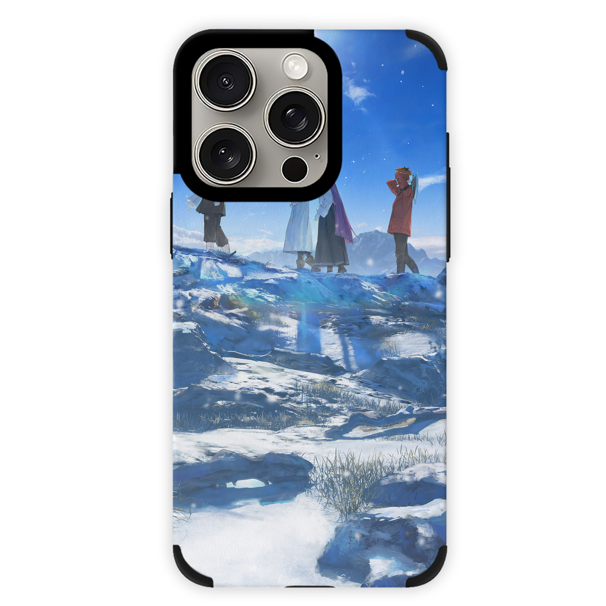 （画像用） 葬送のフリーレン Frieren 【iPhone15ProMax対応】 PUレザー スマホケース 耐衝撃＆黄変防止
