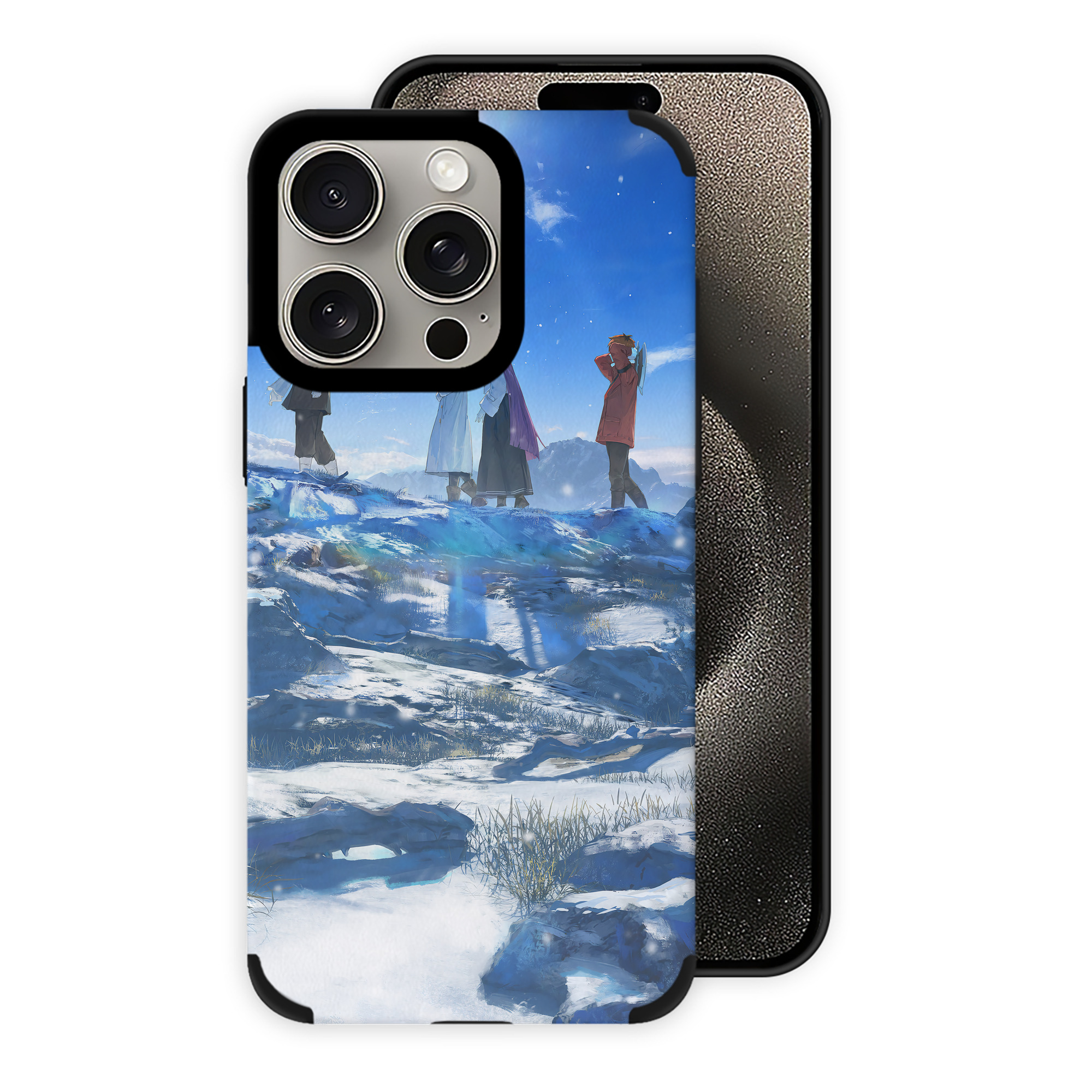 （画像用） 葬送のフリーレン Frieren 【iPhone15ProMax対応】 PUレザー スマホケース 耐衝撃＆黄変防止