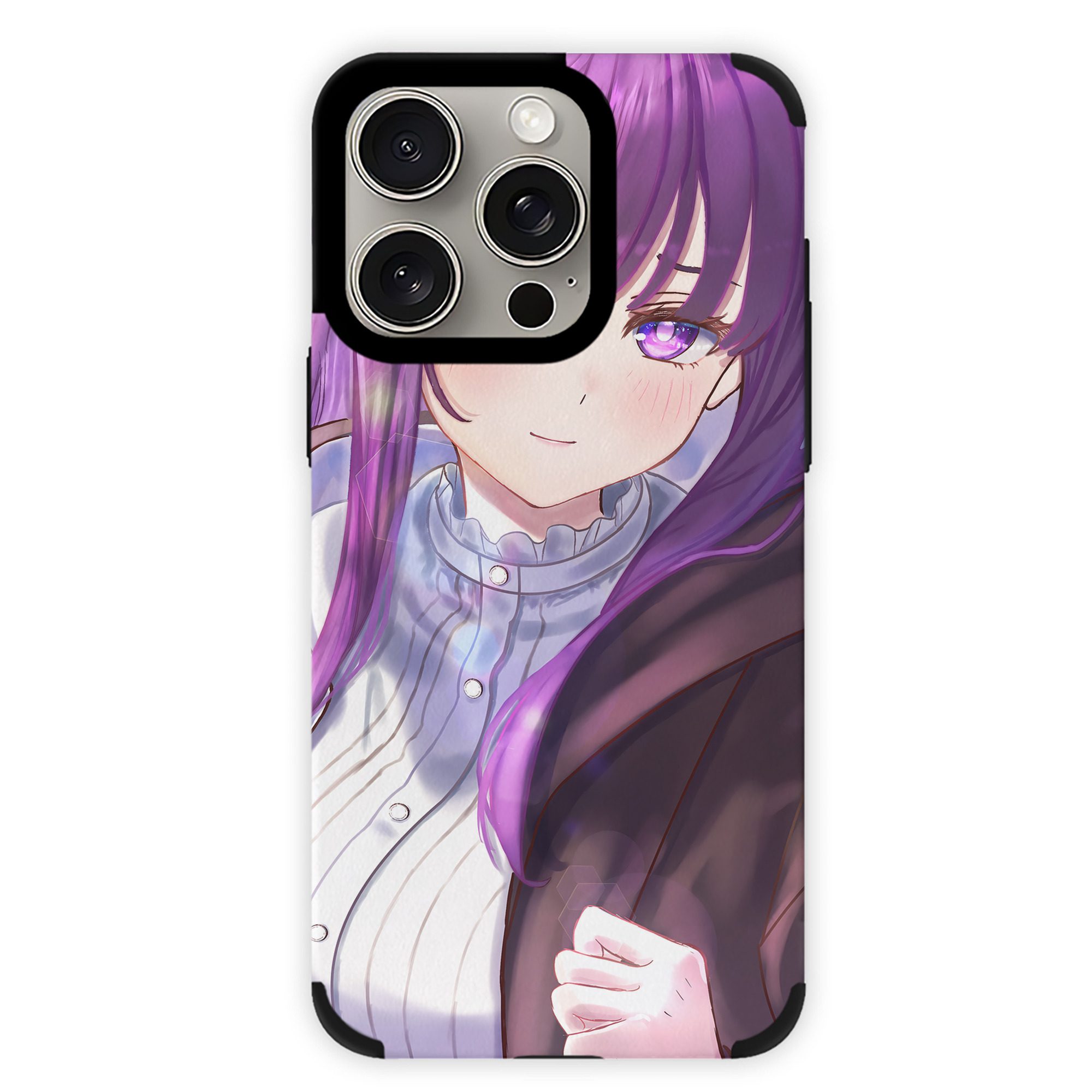 （画像用） 葬送のフリーレン Frieren 【iPhone15ProMax対応】 PUレザー スマホケース 耐衝撃＆黄変防止