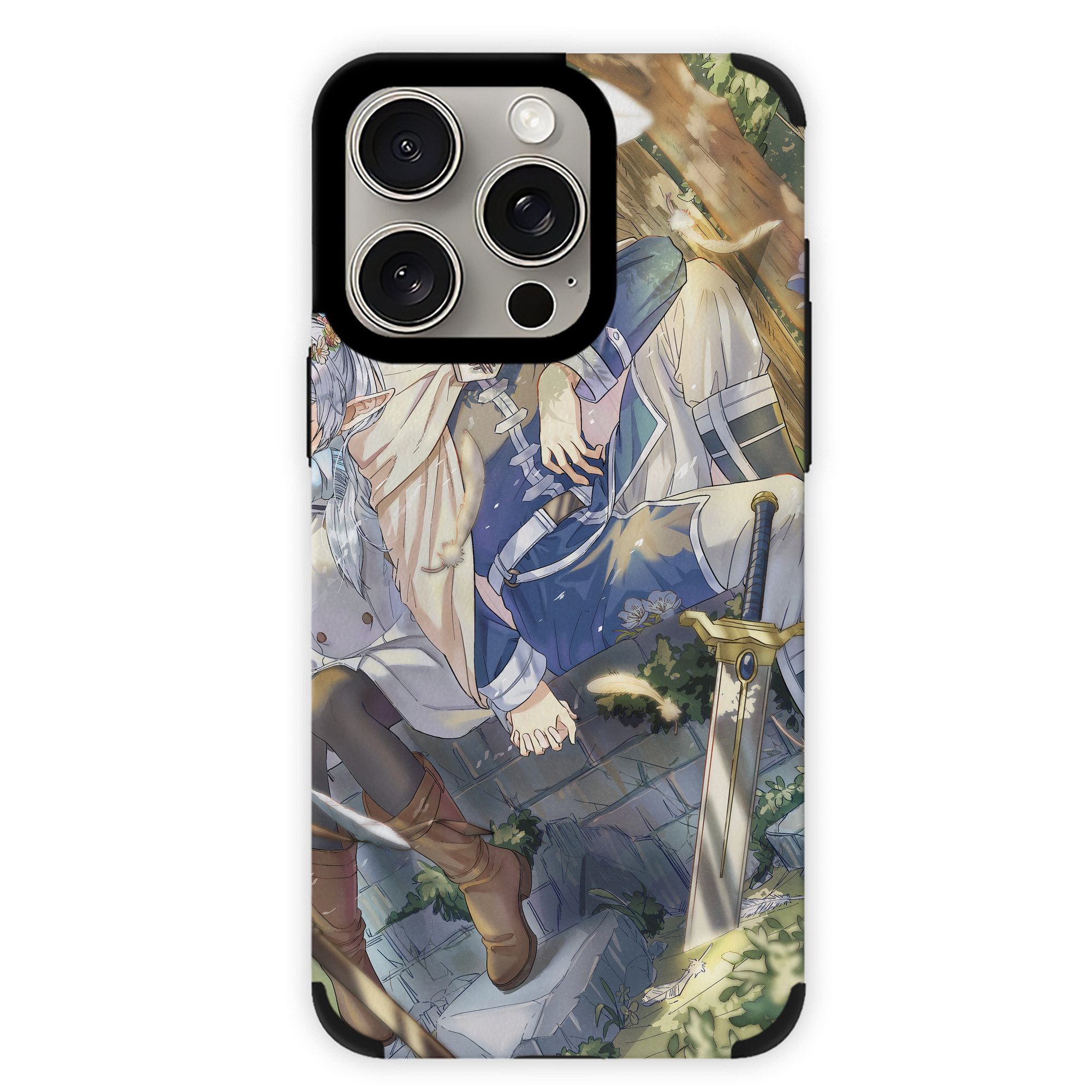 （画像用） 葬送のフリーレン Frieren 【iPhone15ProMax対応】 PUレザー スマホケース 耐衝撃＆黄変防止