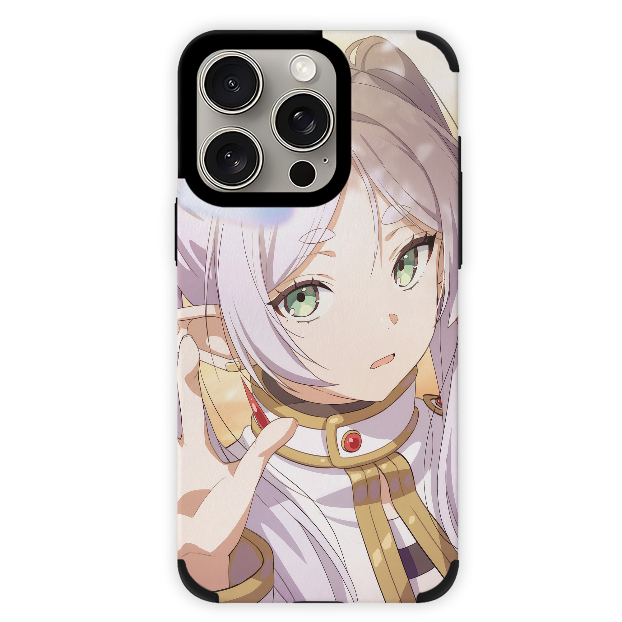 （画像用） 葬送のフリーレン Frieren 【iPhone15ProMax対応】 PUレザー スマホケース 耐衝撃＆黄変防止