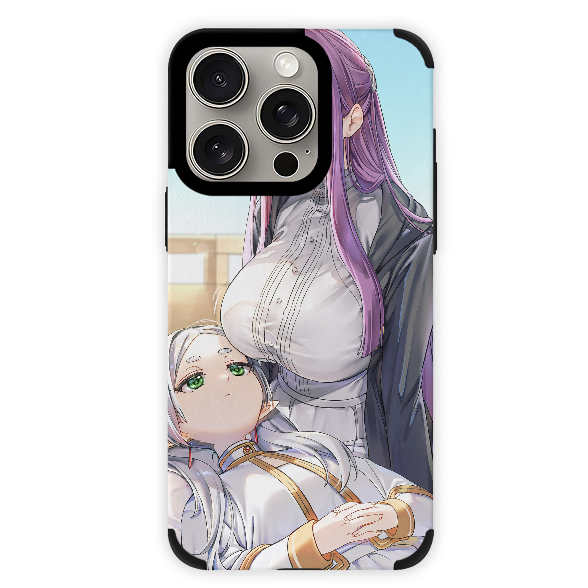 （画像用） 葬送のフリーレン Frieren 【iPhone15ProMax対応】 PUレザー スマホケース 耐衝撃＆黄変防止