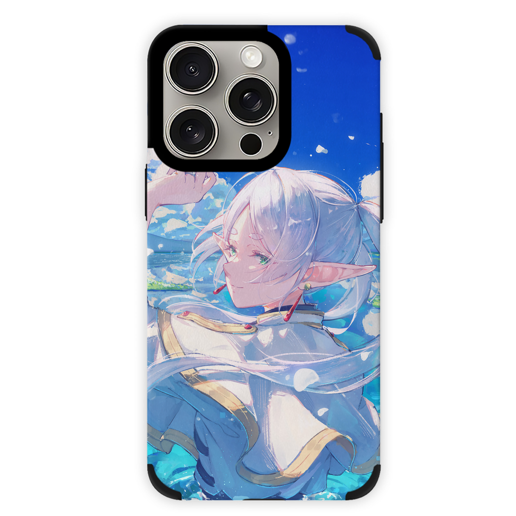 （画像用） 葬送のフリーレン Frieren 【iPhone15ProMax対応】 PUレザー スマホケース 耐衝撃＆黄変防止