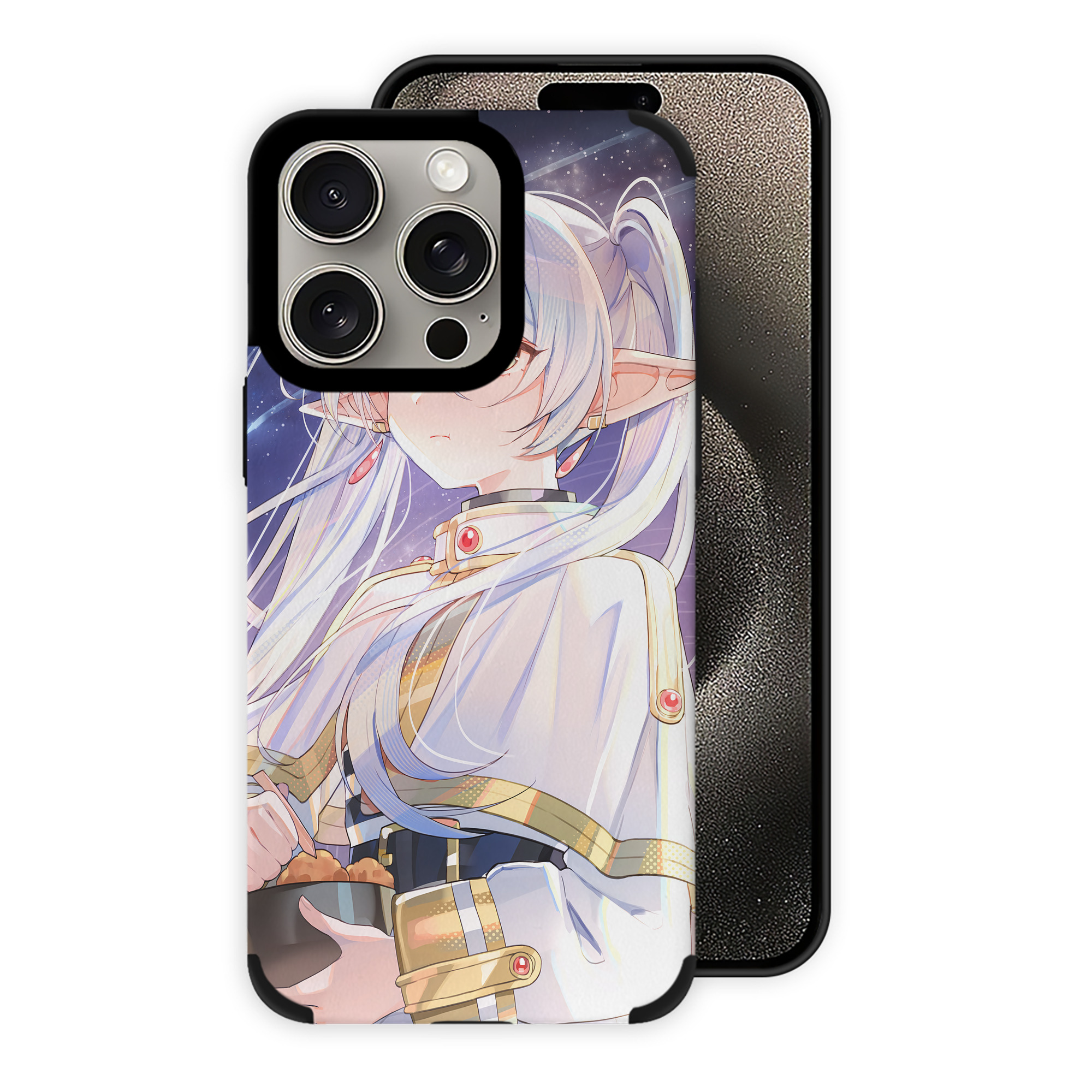 （画像用） 葬送のフリーレン Frieren 【iPhone15ProMax対応】 PUレザー スマホケース 耐衝撃＆黄変防止