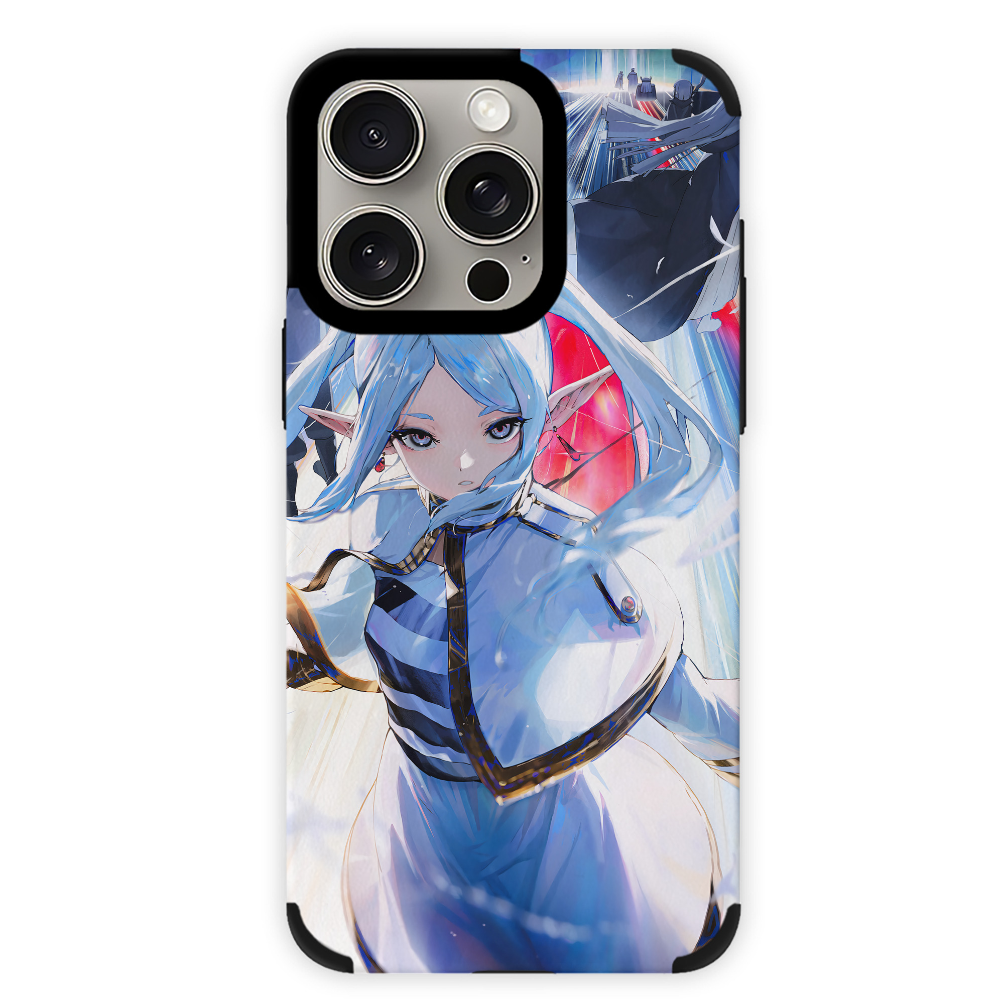 （画像用） 葬送のフリーレン Frieren 【iPhone15ProMax対応】 PUレザー スマホケース 耐衝撃＆黄変防止