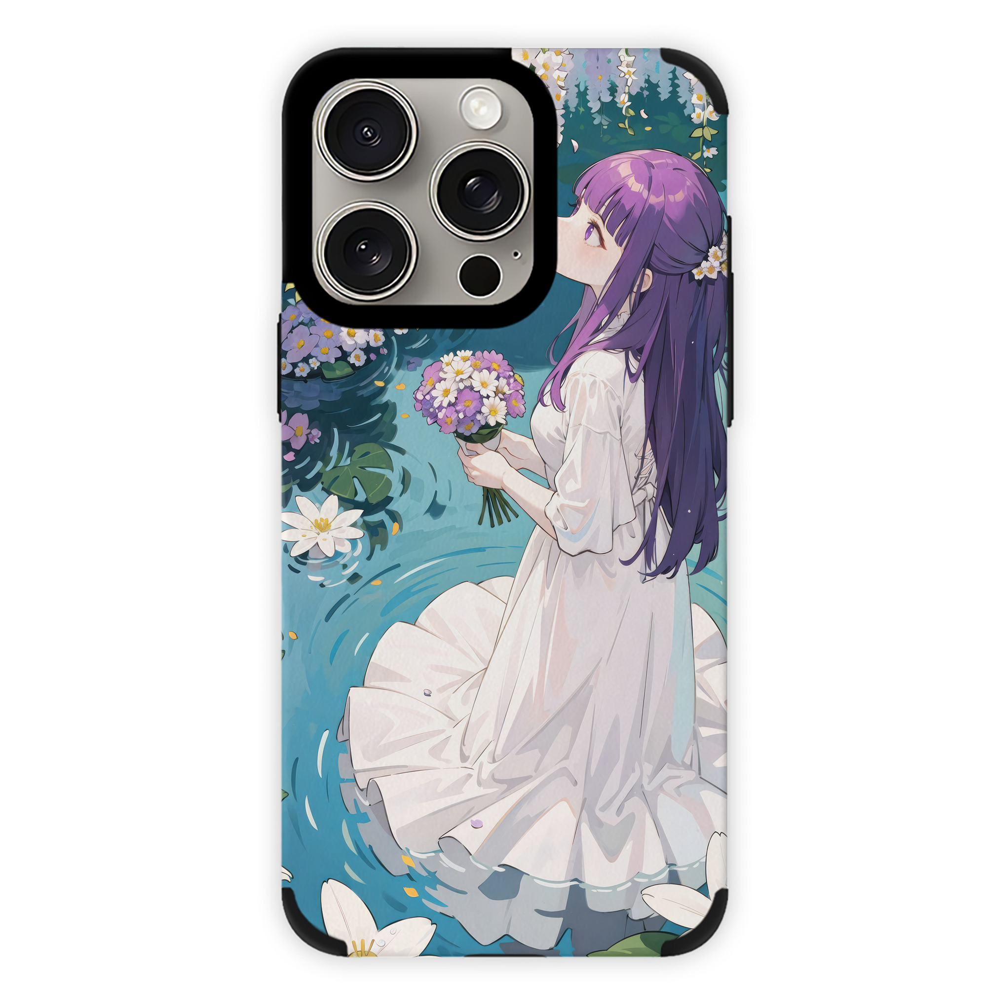 （画像用） 葬送のフリーレン Frieren 【iPhone15ProMax対応】 PUレザー スマホケース 耐衝撃＆黄変防止