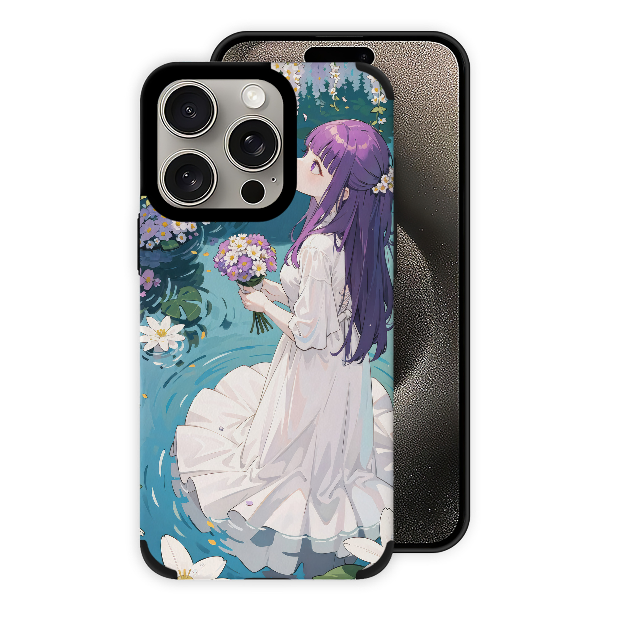 （画像用） 葬送のフリーレン Frieren 【iPhone15ProMax対応】 PUレザー スマホケース 耐衝撃＆黄変防止