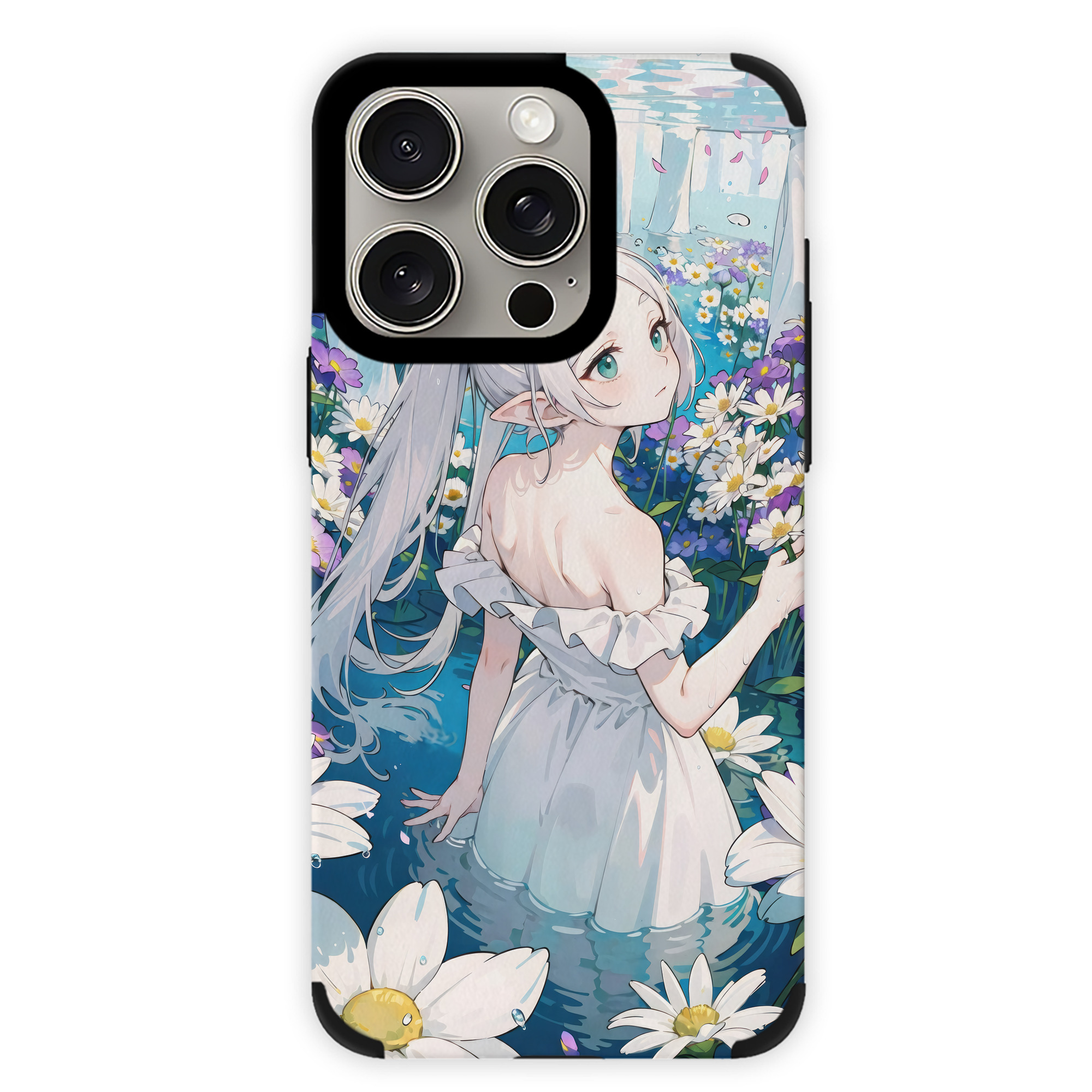 （画像用） 葬送のフリーレン Frieren 【iPhone15ProMax対応】 PUレザー スマホケース 耐衝撃＆黄変防止