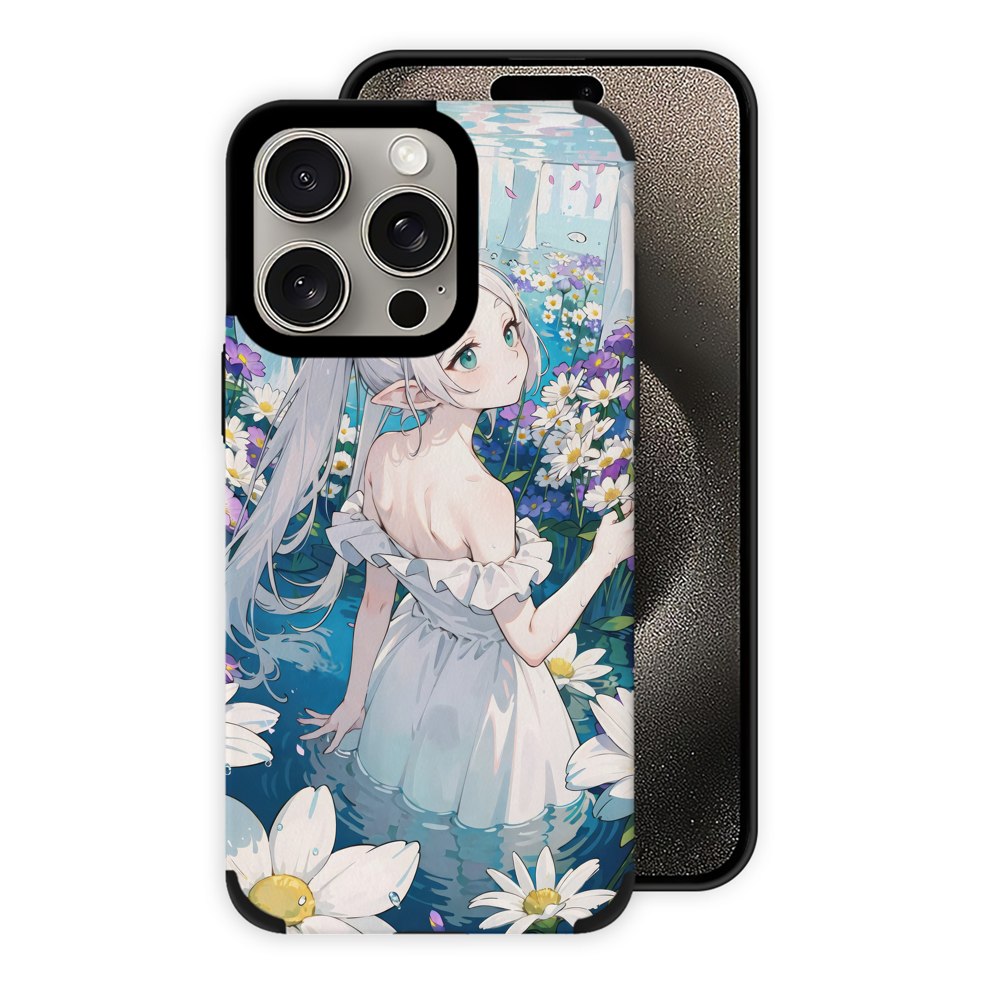 （画像用） 葬送のフリーレン Frieren 【iPhone15ProMax対応】 PUレザー スマホケース 耐衝撃＆黄変防止