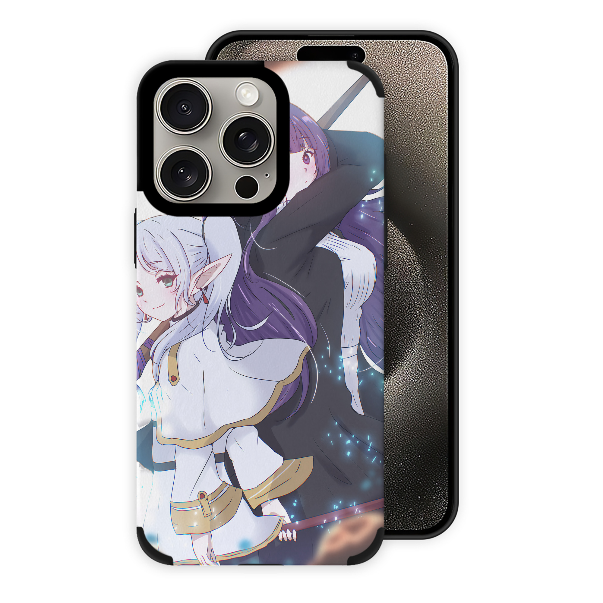 （画像用） 葬送のフリーレン Frieren 【iPhone15ProMax対応】 PUレザー スマホケース 耐衝撃＆黄変防止