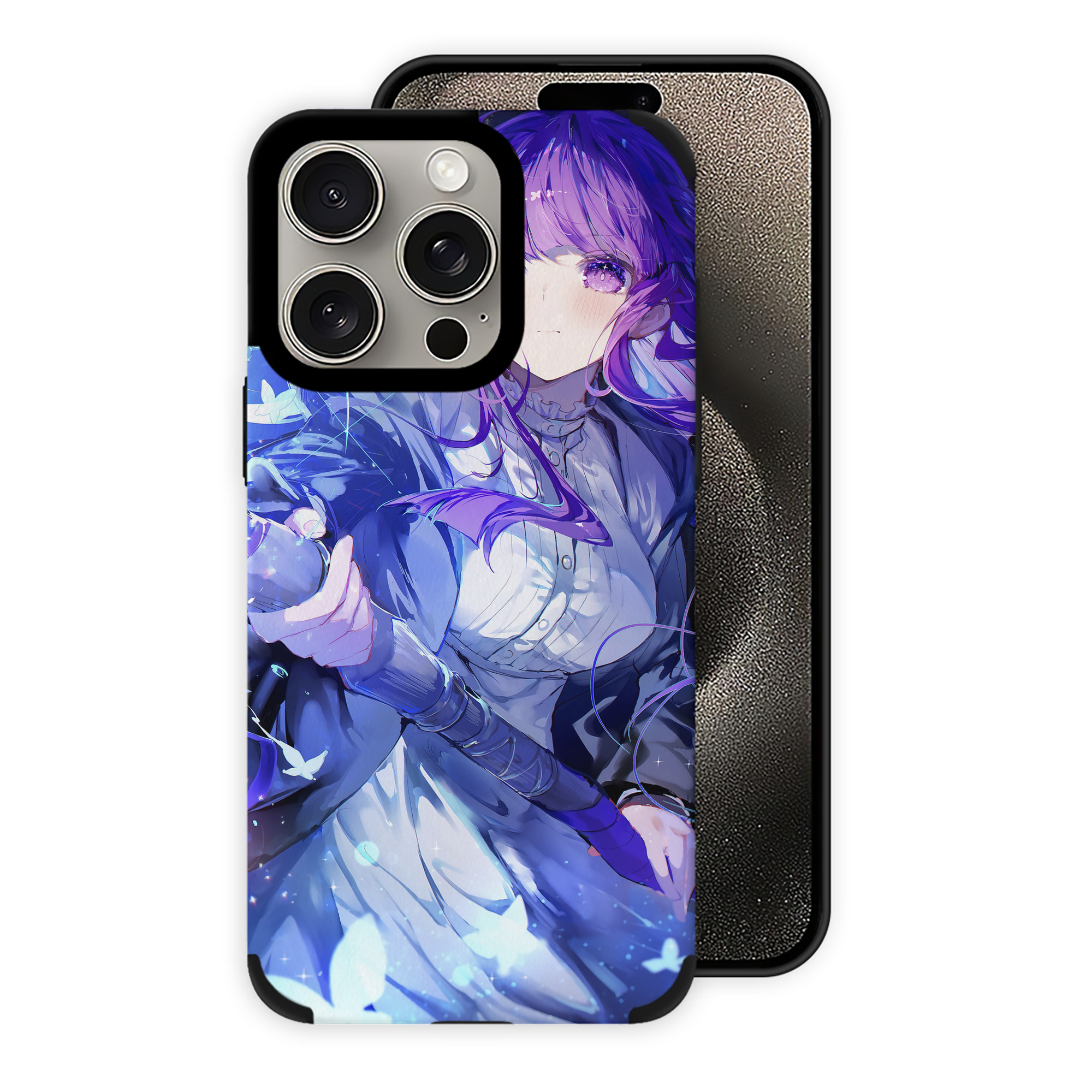 （画像用） 葬送のフリーレン Frieren 【iPhone15ProMax対応】 PUレザー スマホケース 耐衝撃＆黄変防止