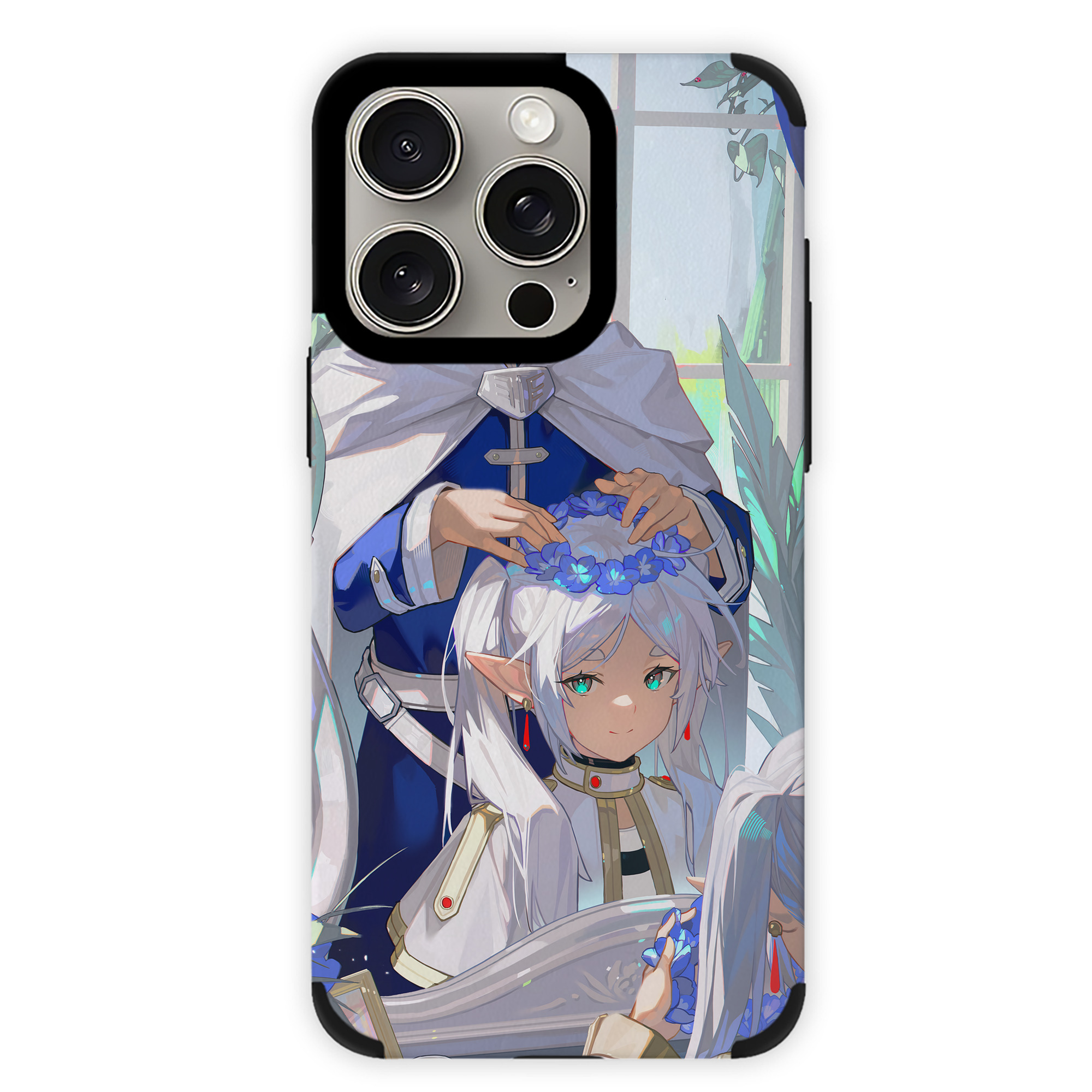 （画像用） 葬送のフリーレン Frieren 【iPhone15ProMax対応】 PUレザー スマホケース 耐衝撃＆黄変防止
