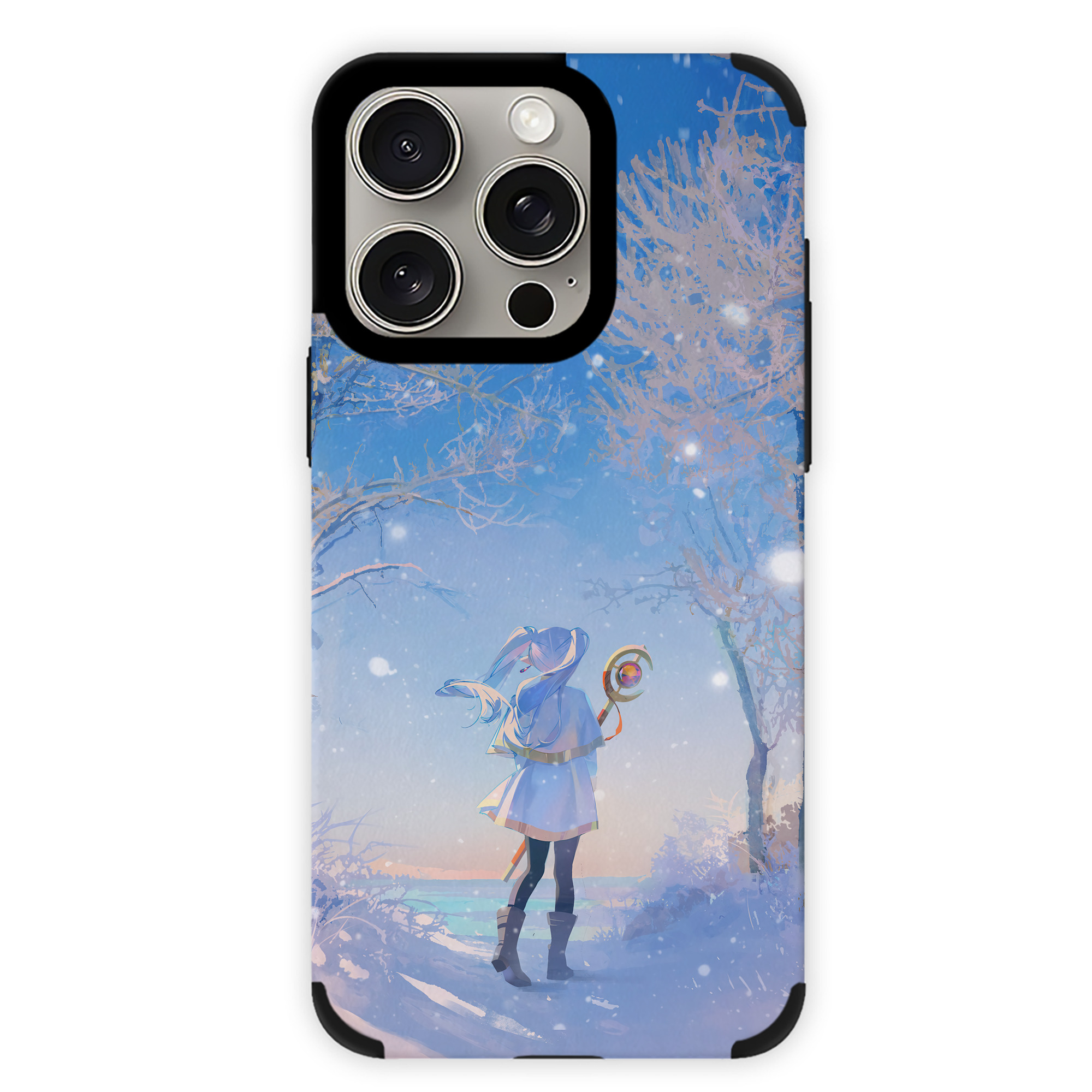 （画像用） 葬送のフリーレン Frieren 【iPhone15ProMax対応】 PUレザー スマホケース 耐衝撃＆黄変防止