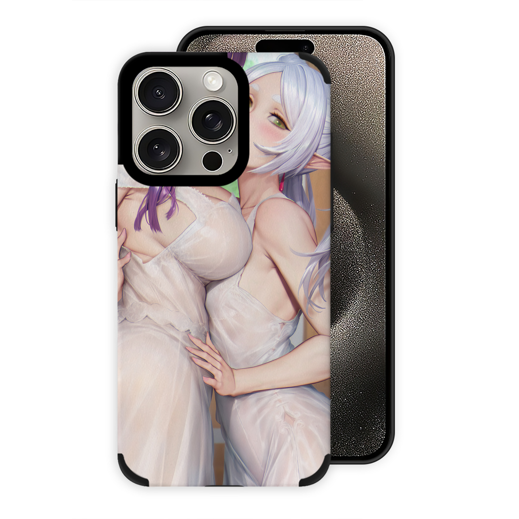 （画像用） 葬送のフリーレン Frieren 【iPhone15ProMax対応】 PUレザー スマホケース 耐衝撃＆黄変防止