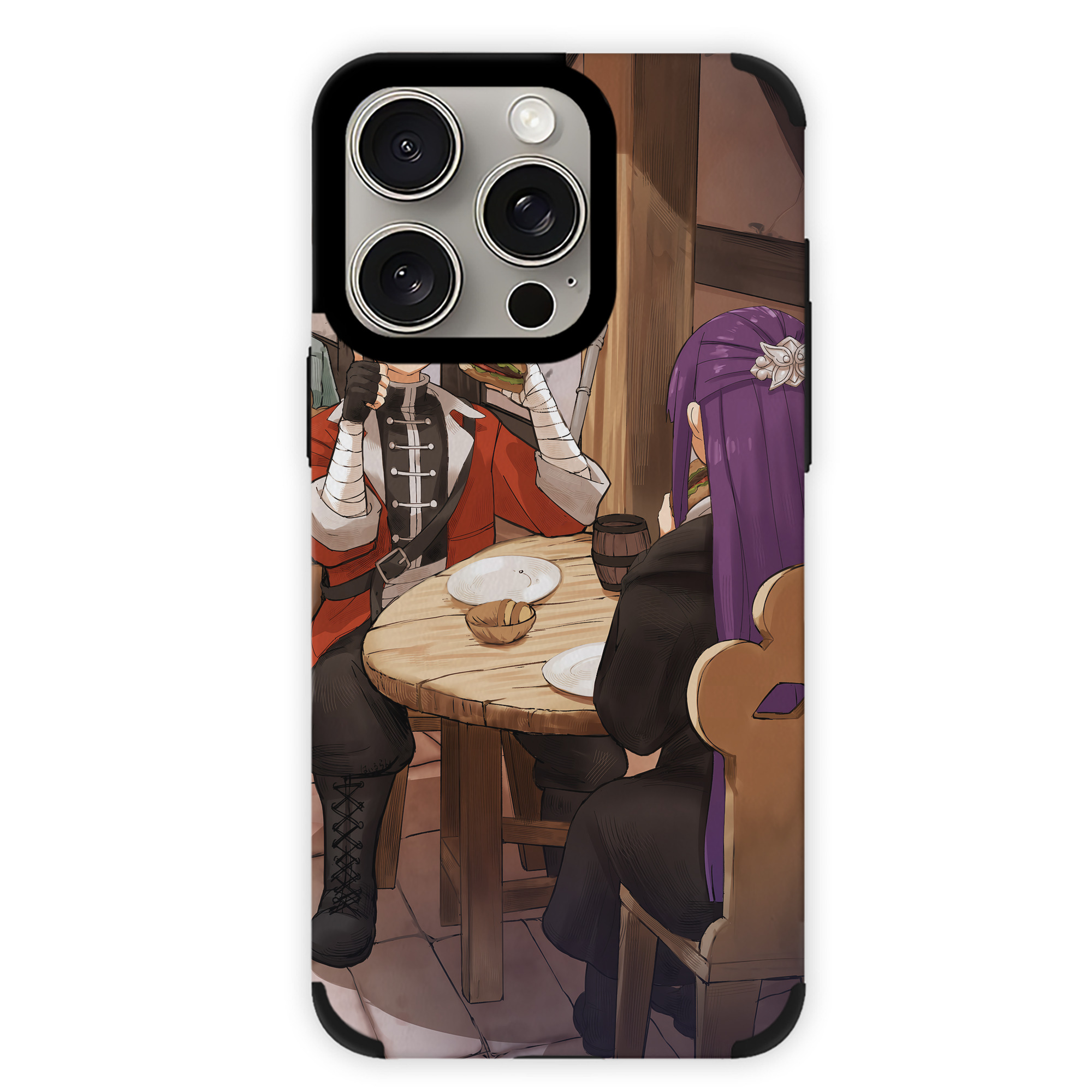 （画像用） 葬送のフリーレン Frieren 【iPhone15ProMax対応】 PUレザー スマホケース 耐衝撃＆黄変防止