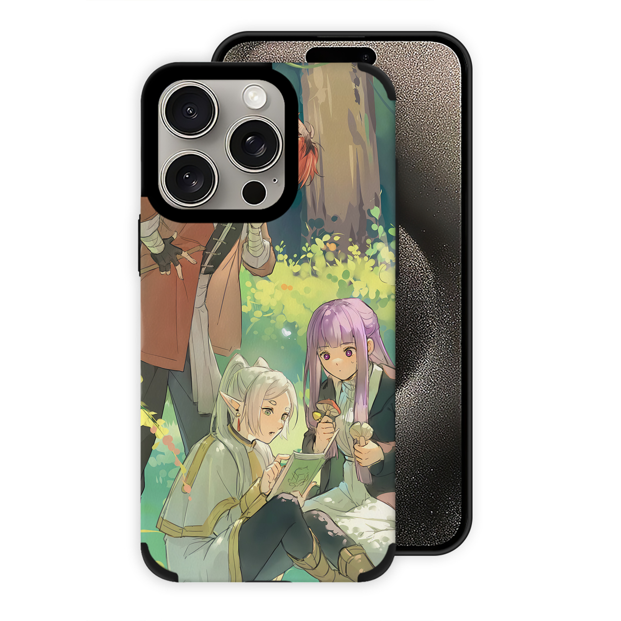 （画像用） 葬送のフリーレン Frieren 【iPhone15ProMax対応】 PUレザー スマホケース 耐衝撃＆黄変防止