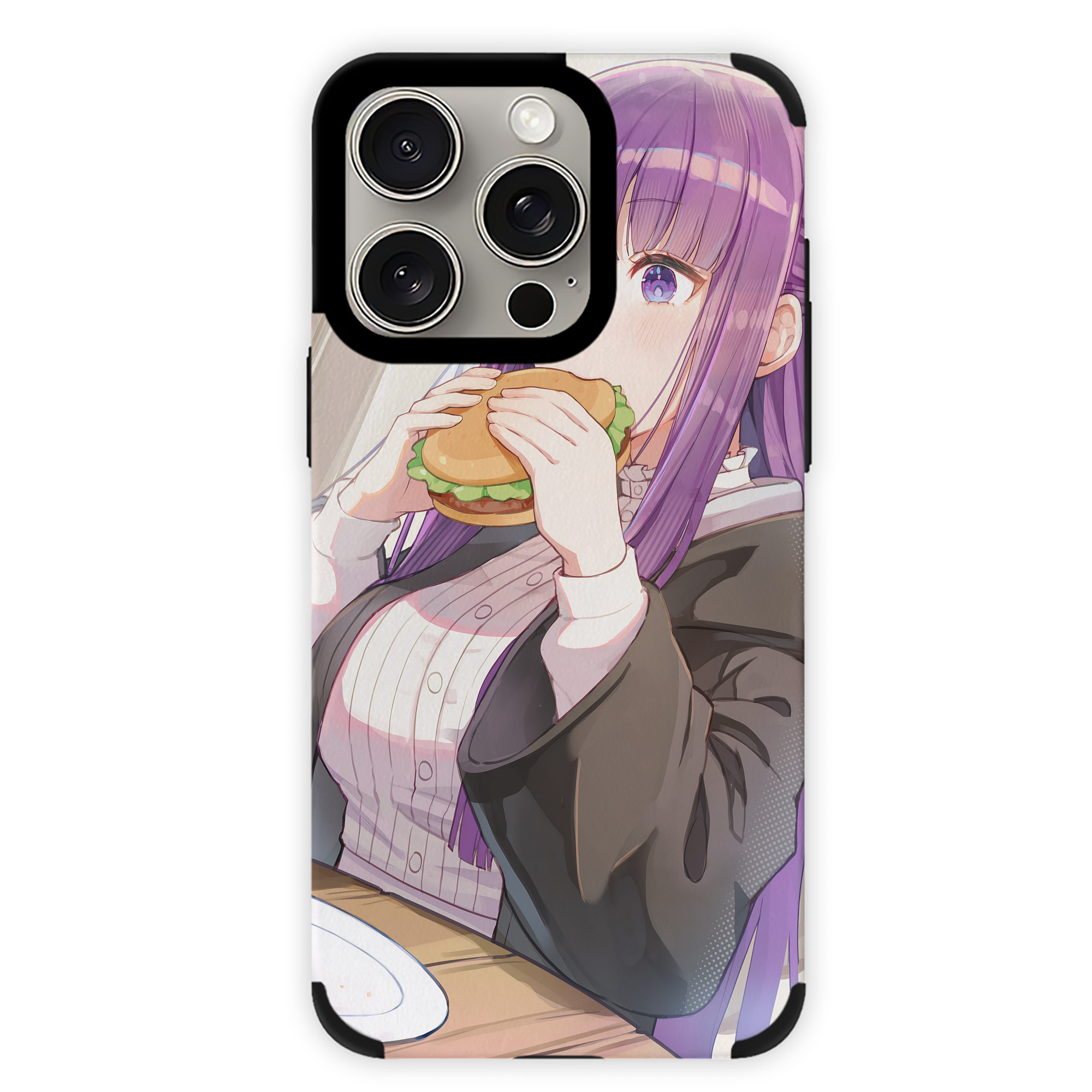 （画像用） 葬送のフリーレン Frieren 【iPhone15ProMax対応】 PUレザー スマホケース 耐衝撃＆黄変防止