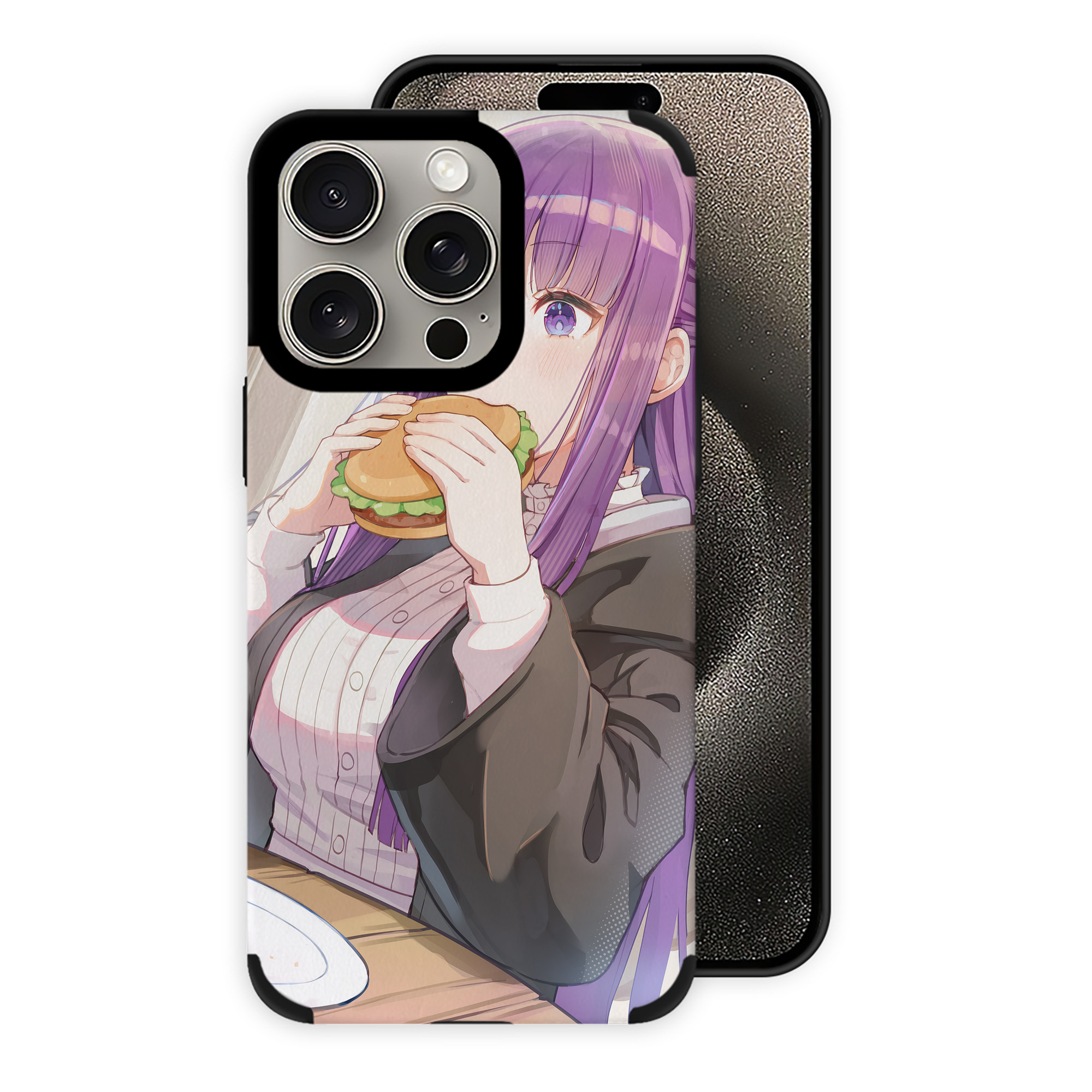 （画像用） 葬送のフリーレン Frieren 【iPhone15ProMax対応】 PUレザー スマホケース 耐衝撃＆黄変防止