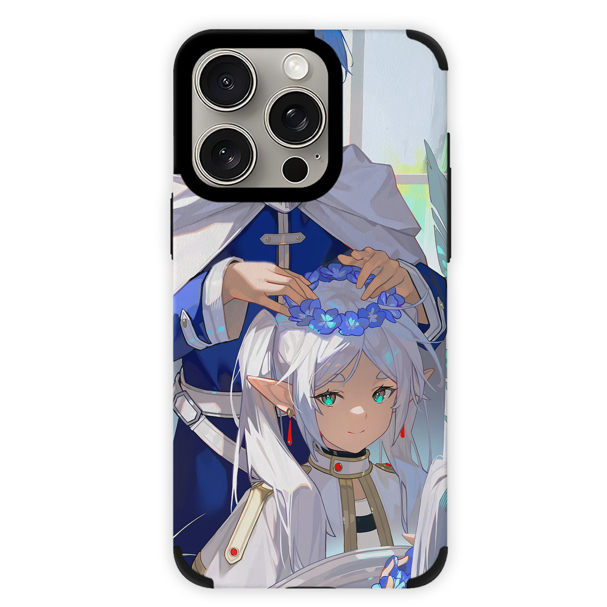 （画像用） 葬送のフリーレン Frieren 【iPhone15ProMax対応】 PUレザー スマホケース 耐衝撃＆黄変防止