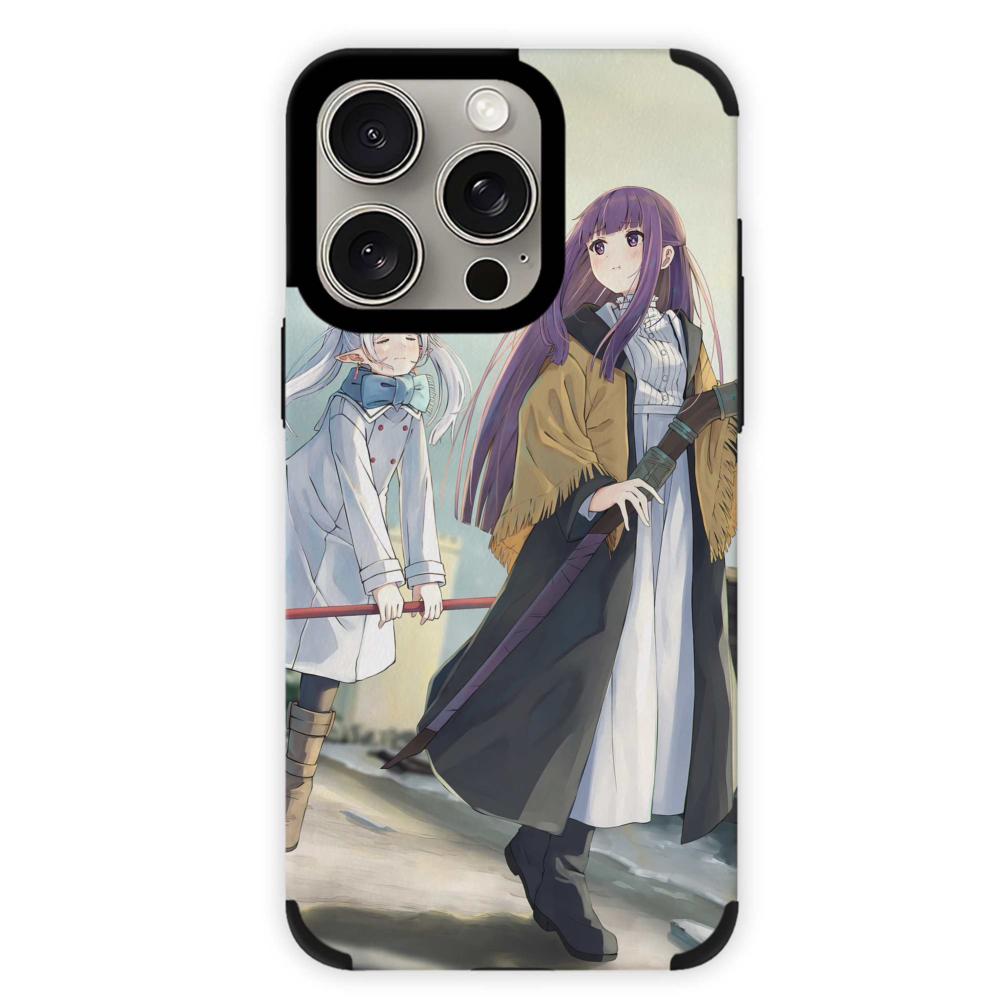 （画像用） 葬送のフリーレン Frieren 【iPhone15ProMax対応】 PUレザー スマホケース 耐衝撃＆黄変防止