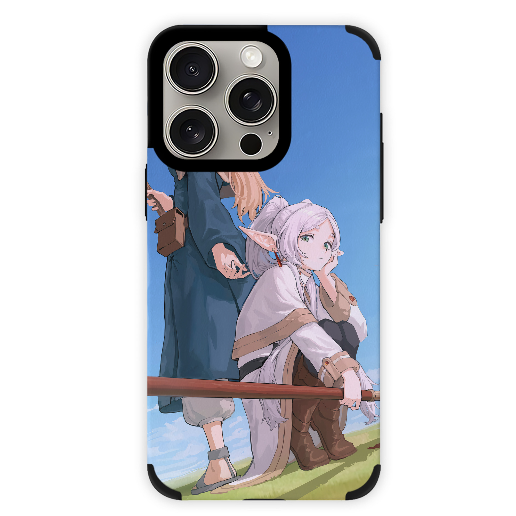 （画像用） 葬送のフリーレン Frieren 【iPhone15ProMax対応】 PUレザー スマホケース 耐衝撃＆黄変防止