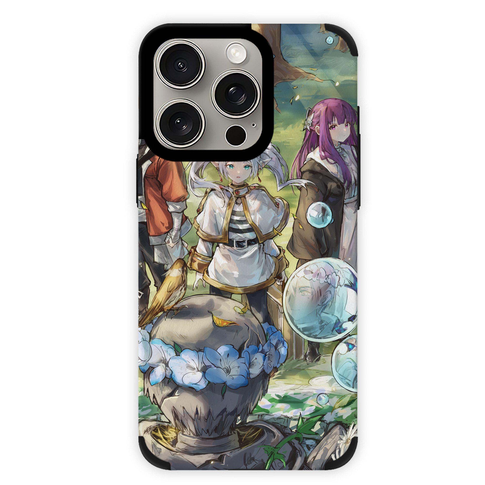 （画像用） 葬送のフリーレン Frieren 【iPhone15ProMax対応】 PUレザー スマホケース 耐衝撃＆黄変防止