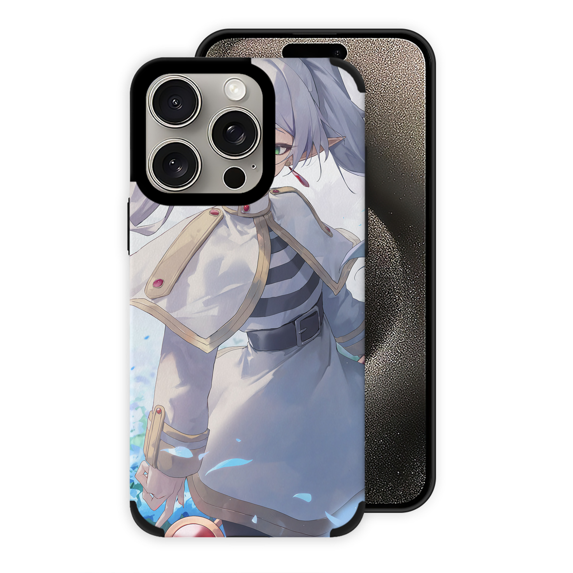 （画像用） 葬送のフリーレン Frieren 【iPhone15ProMax対応】 PUレザー スマホケース 耐衝撃＆黄変防止