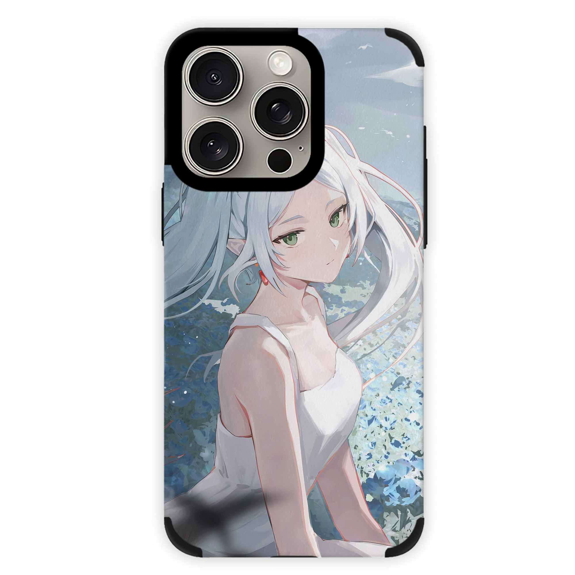 （画像用） 葬送のフリーレン Frieren 【iPhone15ProMax対応】 PUレザー スマホケース 耐衝撃＆黄変防止