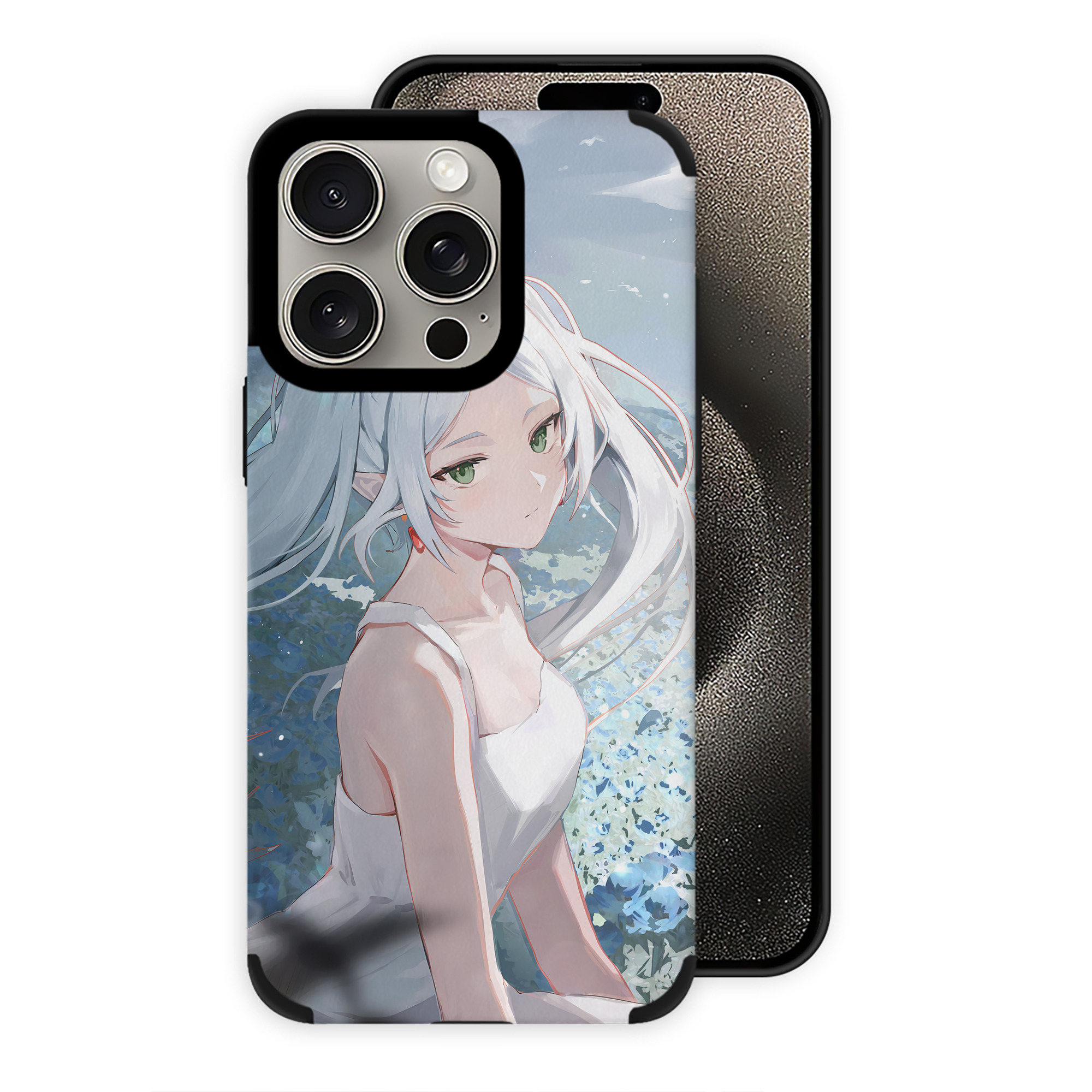 （画像用） 葬送のフリーレン Frieren 【iPhone15ProMax対応】 PUレザー スマホケース 耐衝撃＆黄変防止